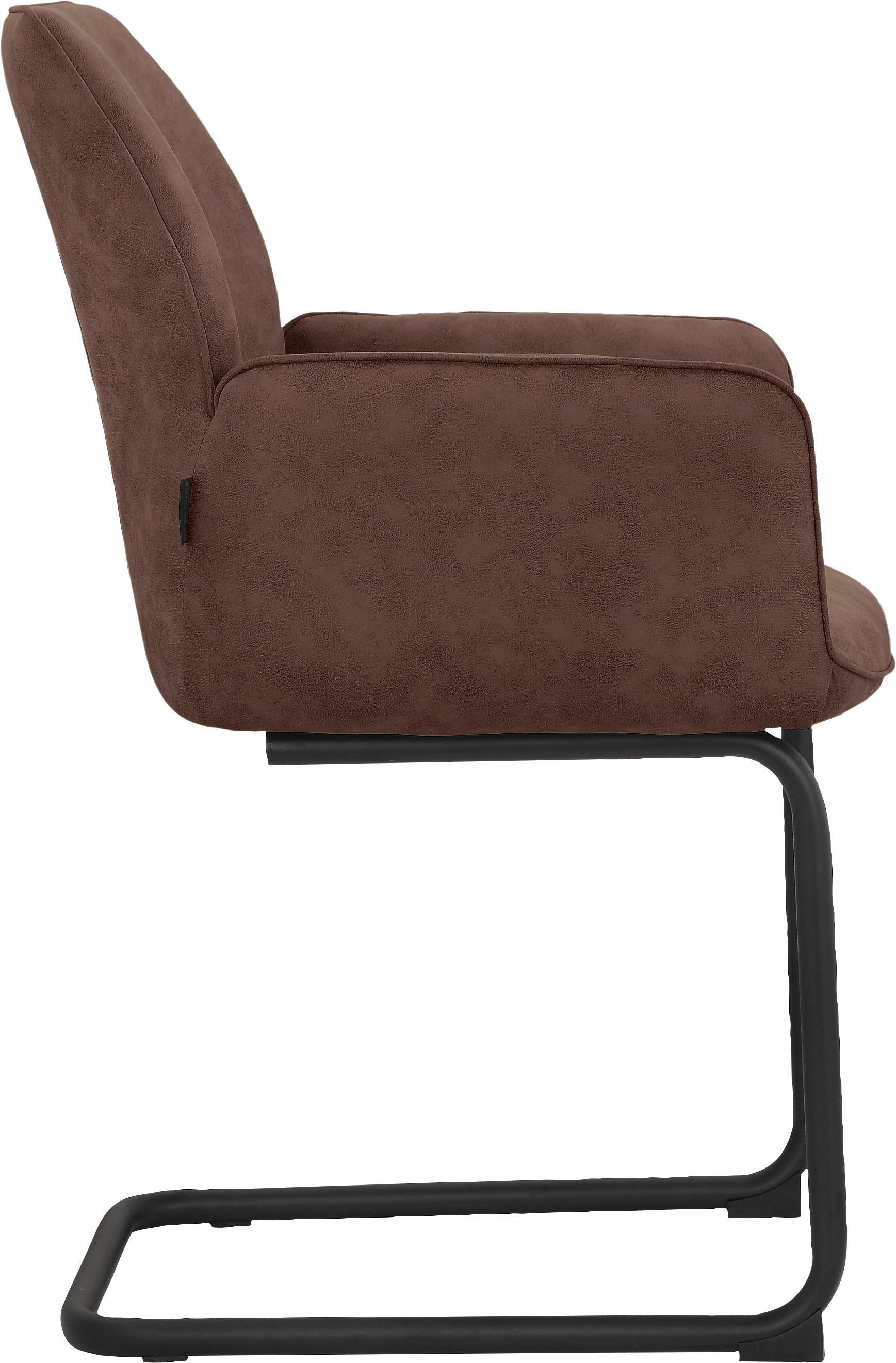 Places of Style Armlehnstuhl »Ginevra«, 2 St., Microfaser, Sitz und Rücken gepolstert, mit Gestell aus Metall, Sitzhöhe 51 cm