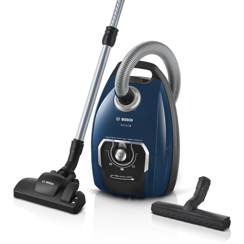 BOSCH Bodenstaubsauger »BGB75X494, Serie 8, blau«, 650 W, mit Beutel