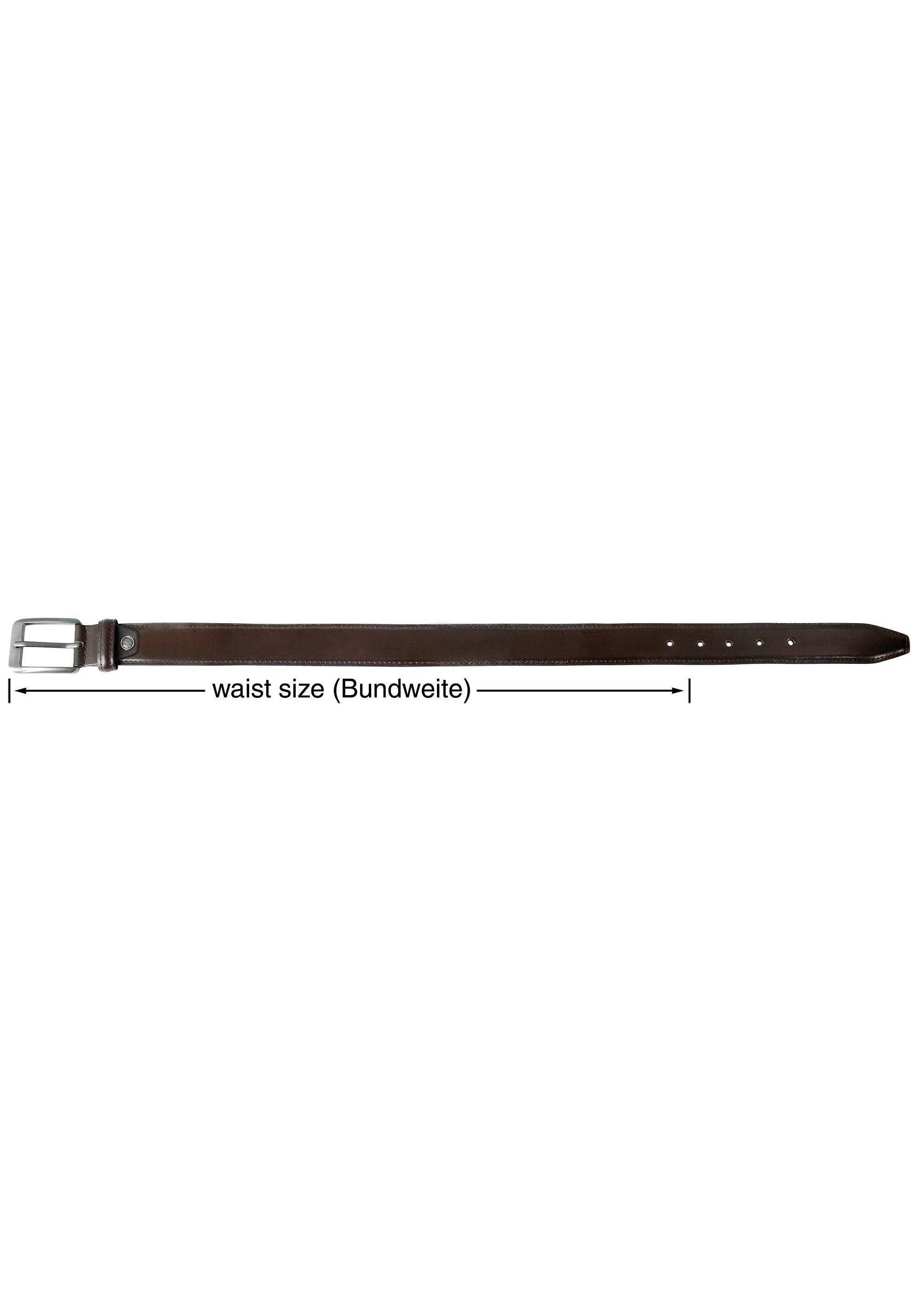 Leonardo Verrelli Ledergürtel »90cm - 130cm (Bundweite) in Dunkelbraun aus 100% Echtleder,«