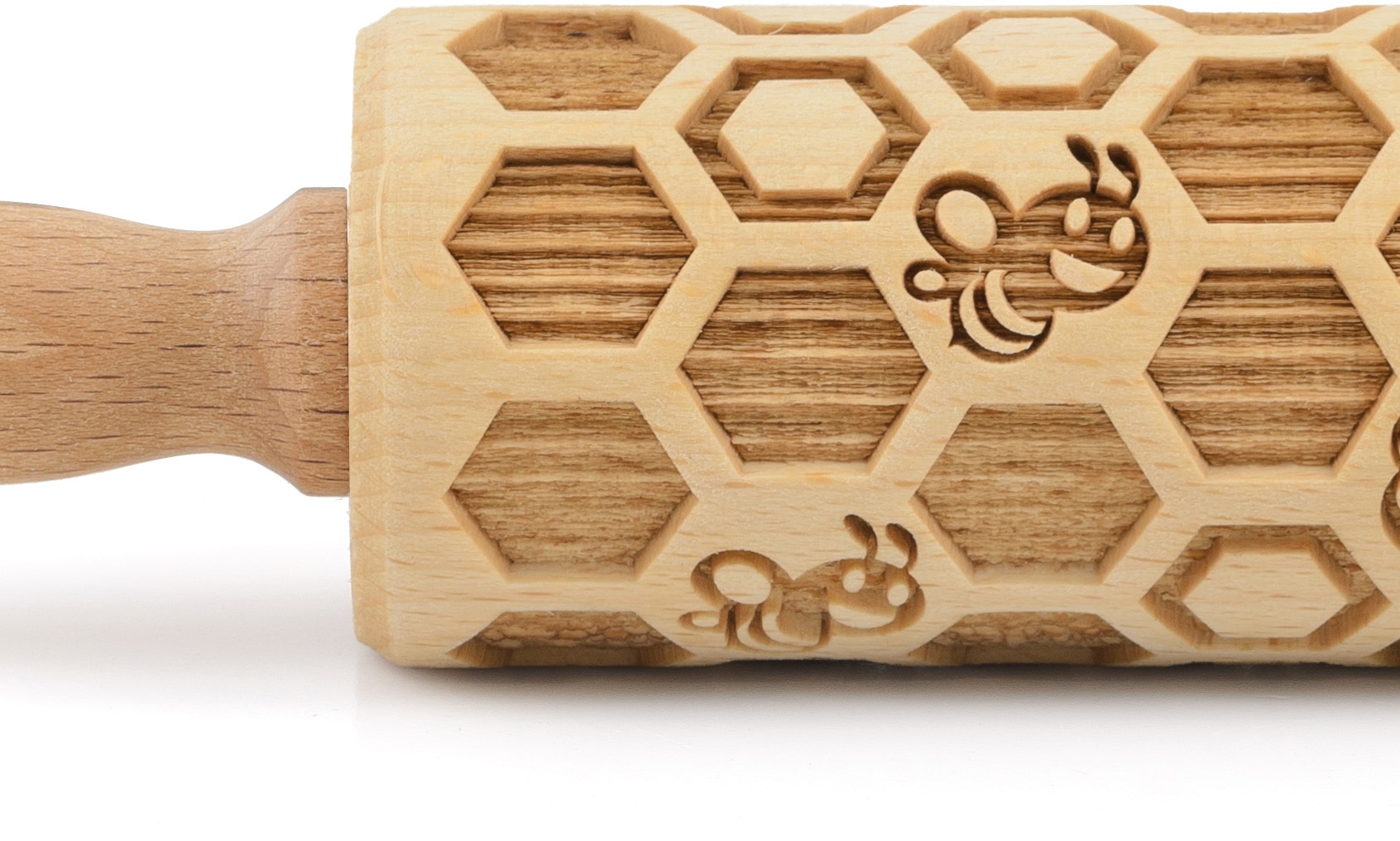 folkroll Teigroller »3D-Motiv-Teigrolle«, Bienenwaben