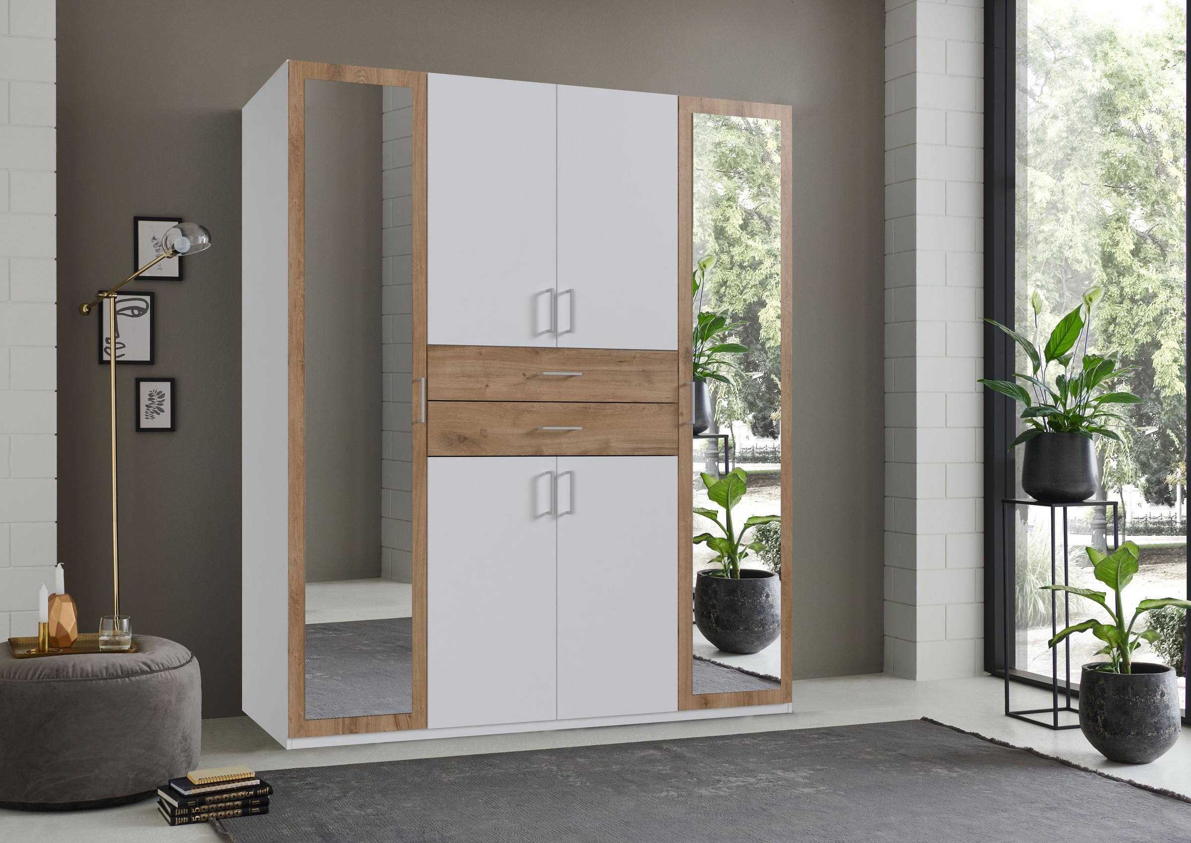 Wimex Kleiderschrank "Diver Drehtürenschrank mit Spiegel, 180, 225 o. 270cm günstig online kaufen