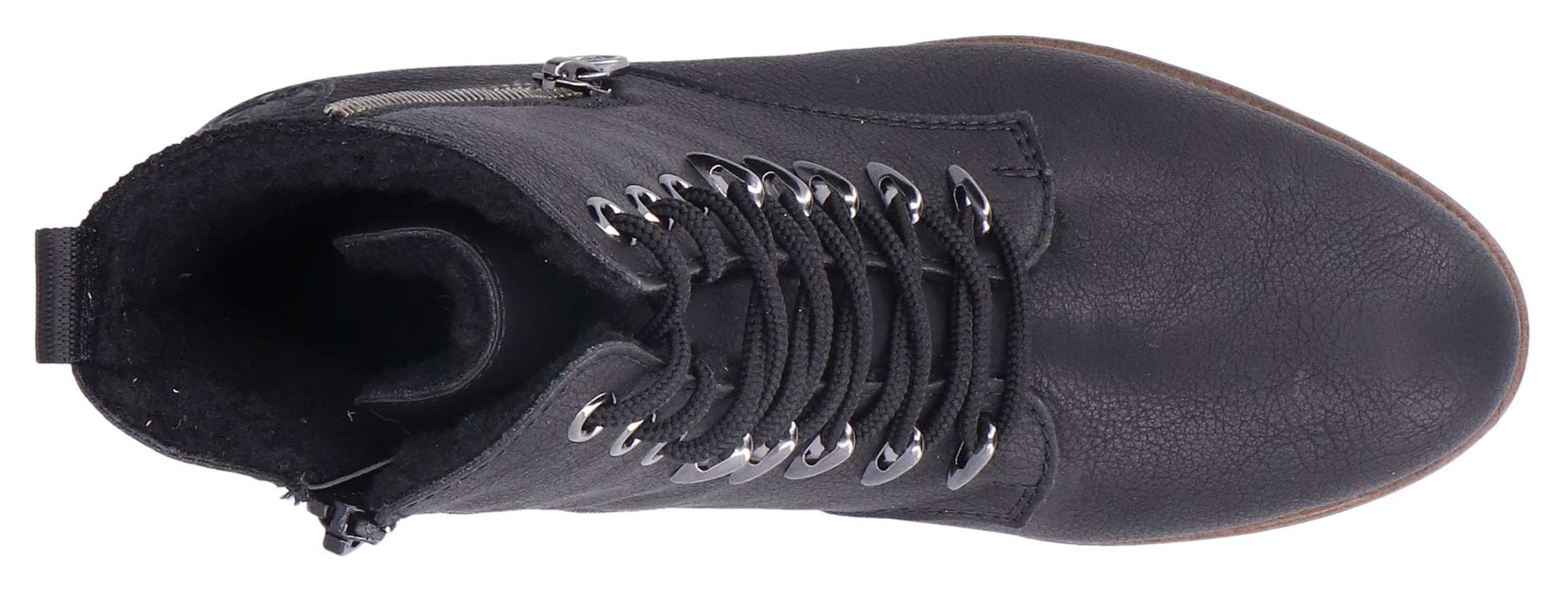 Rieker Winterstiefelette, Schnürstiefelette, Schnürboots, Blockabsatz, schmale Form