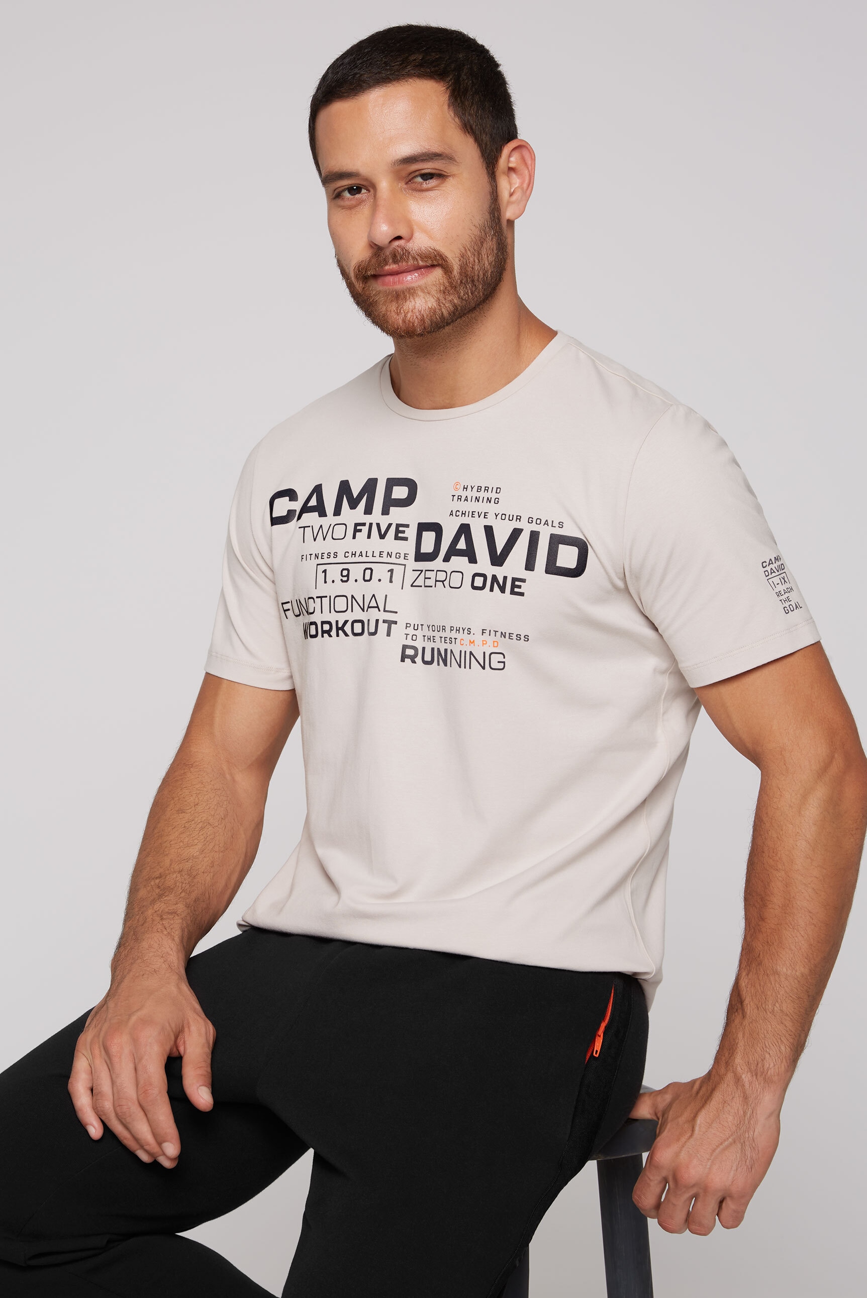 CAMP DAVID Rundhalsshirt, mit Baumwolle