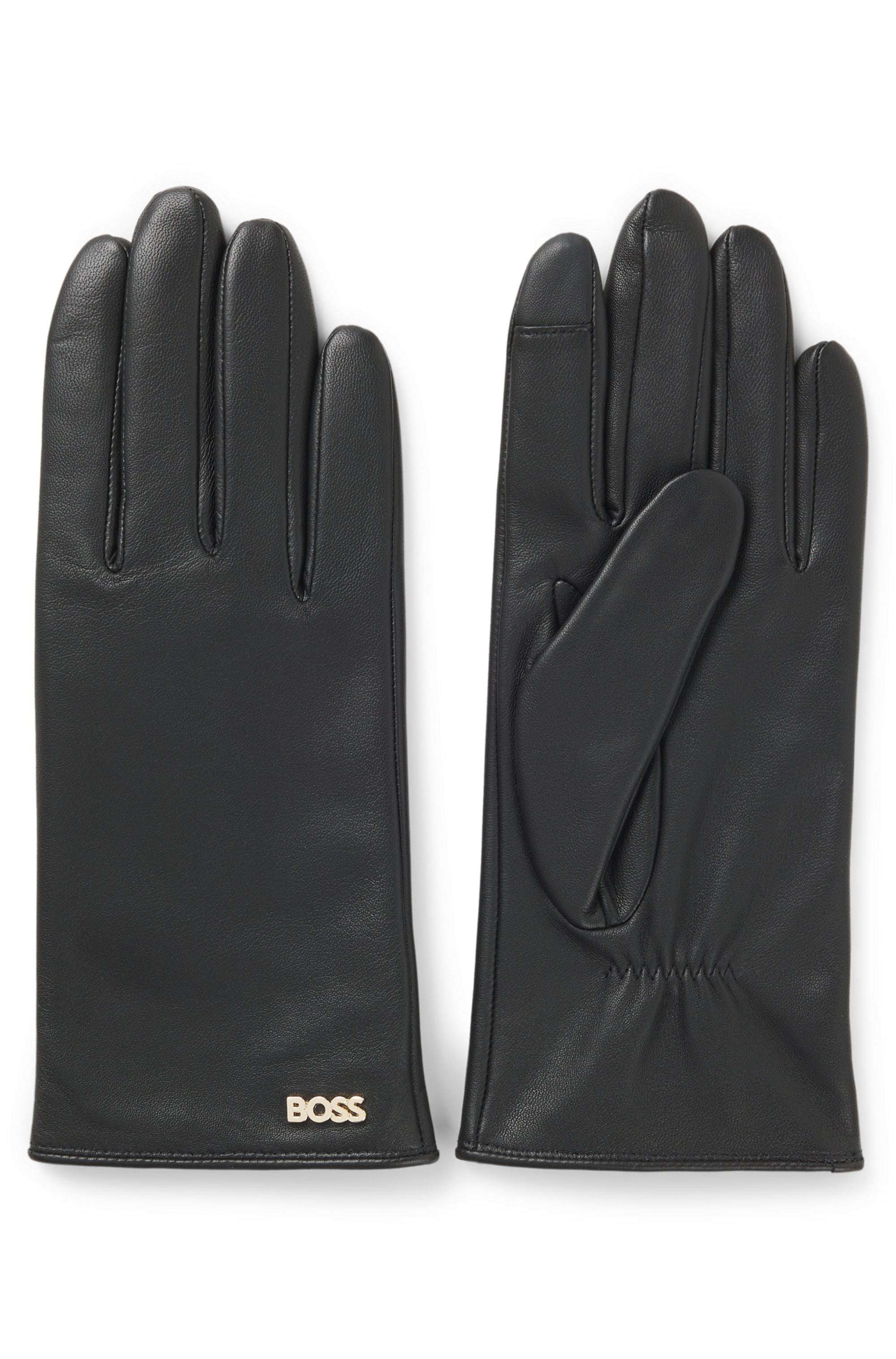 BOSS Lederhandschuhe "Gueen ME" mit Touch Tech Fingertips