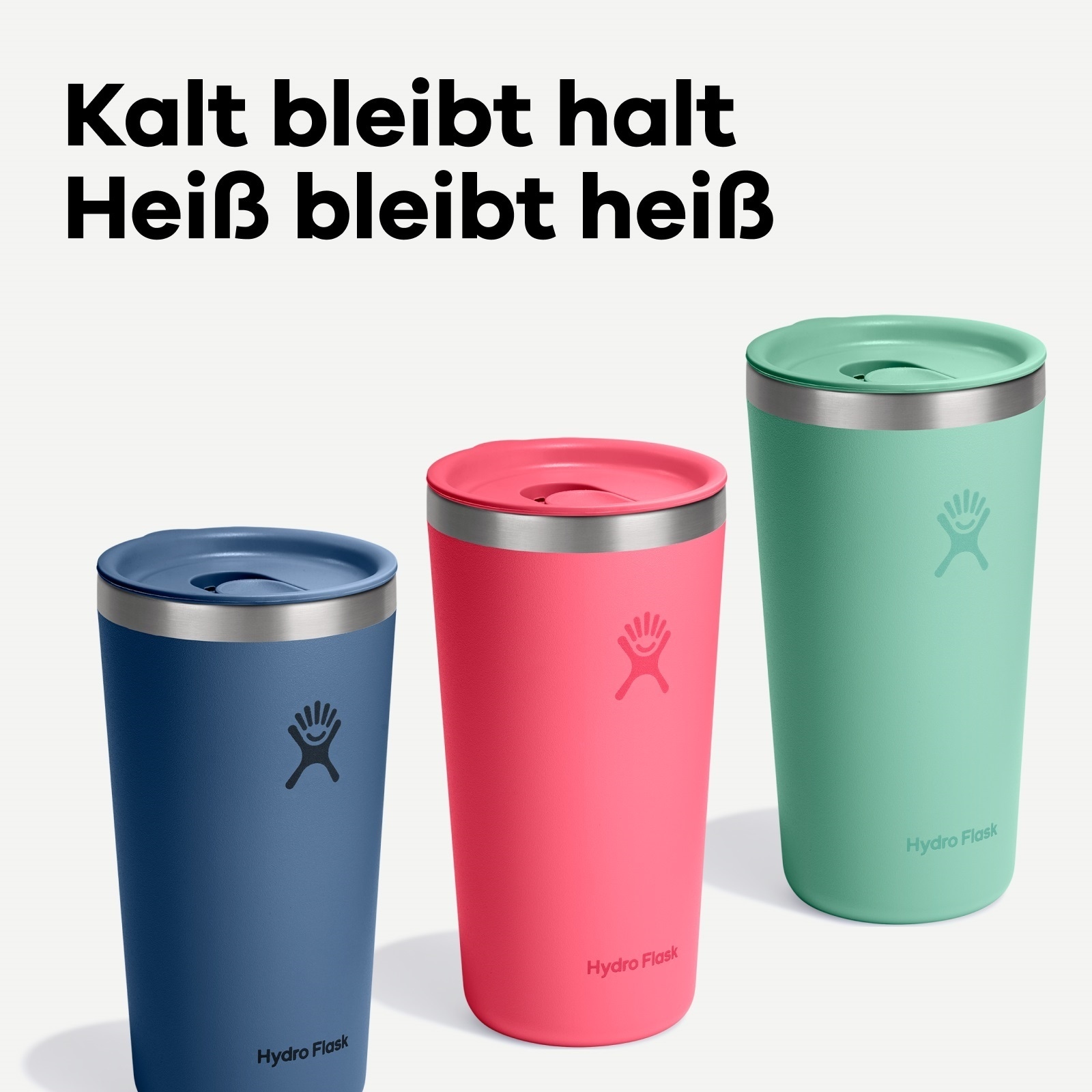 Hydro Flask Thermobecher »12 OZ All Around Tumbler Press-In Lid, 355 ml« Kompatibel mit Trinkhalmdeckel und verschließbaren Eindrückdeckel