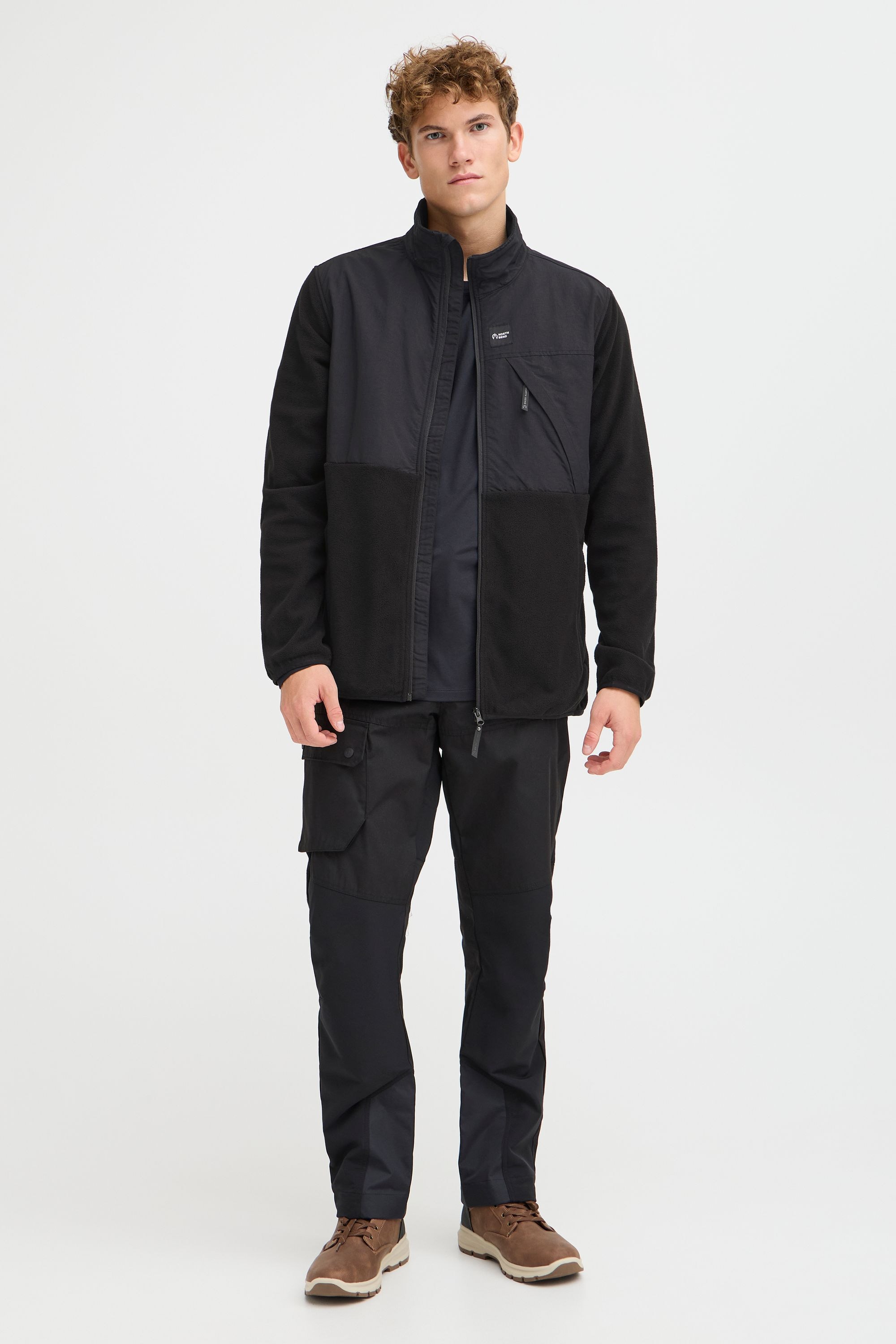 North Bend Fleecejacke »Fleecejacke NBDean M«, ohne Kapuze