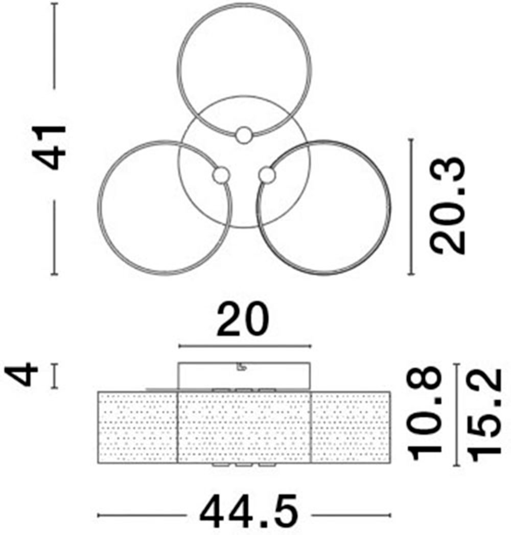 Nova Luce LED Deckenleuchte »GATLIN« LED-Modul 1 Stk. Warmweiß