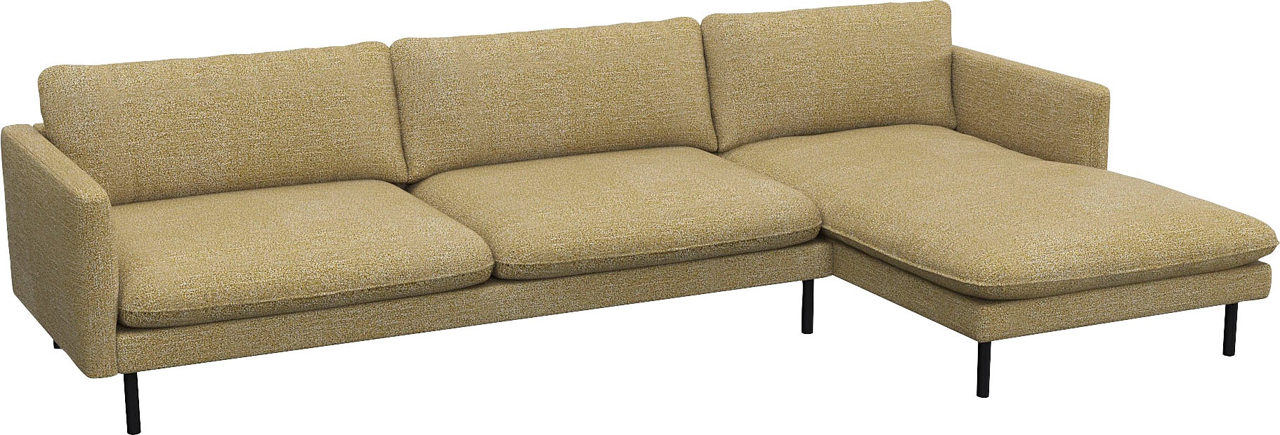 FLEXLUX Ecksofa »Bolzano, elegant und bequem, L-Form«, Sitzaufbau mit Kaltschaum & Stahl-Wellen, loose Sitz -& Rückenkissen