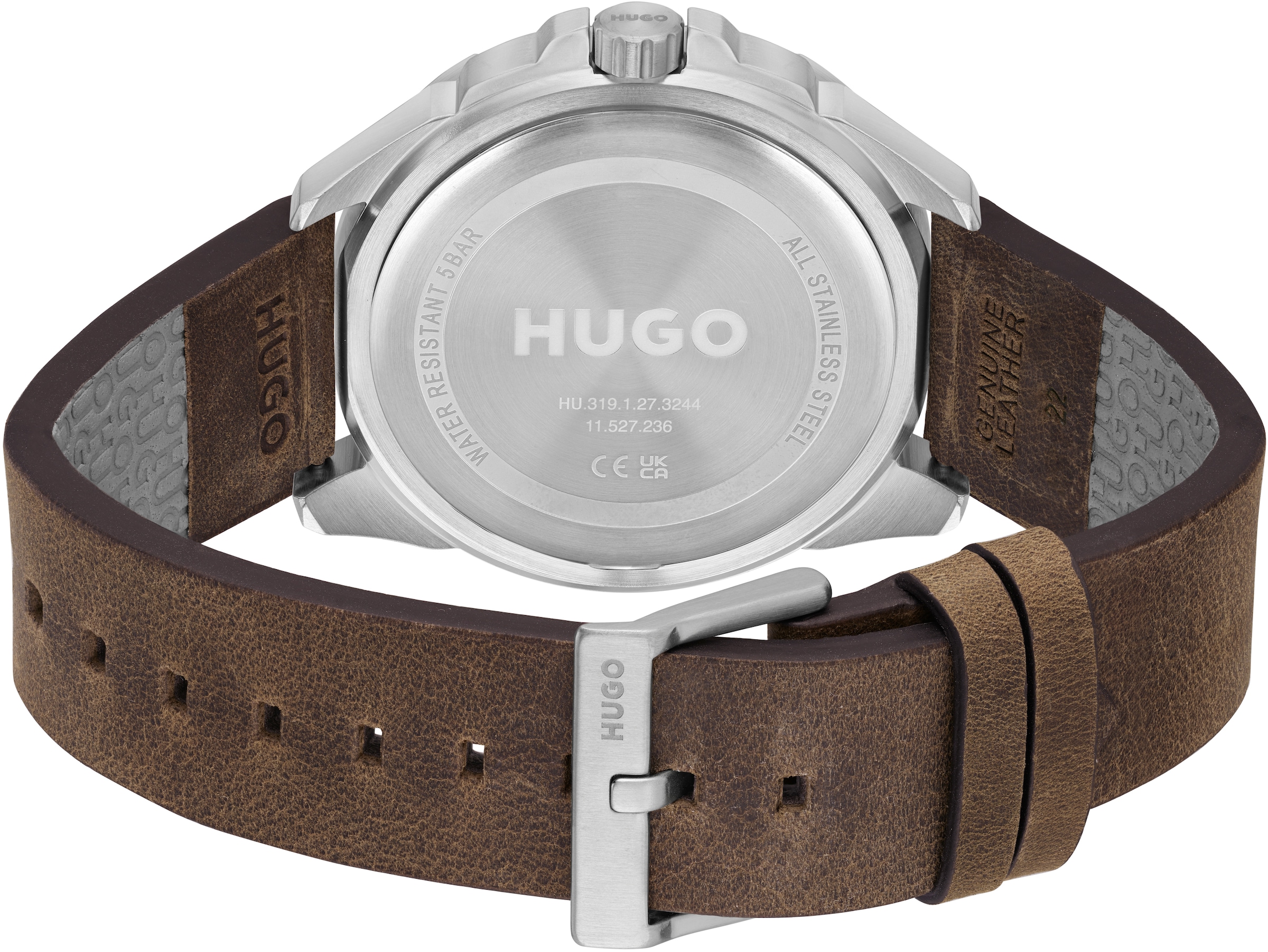 HUGO Multifunktionsuhr »#FRESH, 1530285«, Quarzuhr, Armbanduhr, Herrenuhr, Datum, 12/24-Stunden-Anzeige