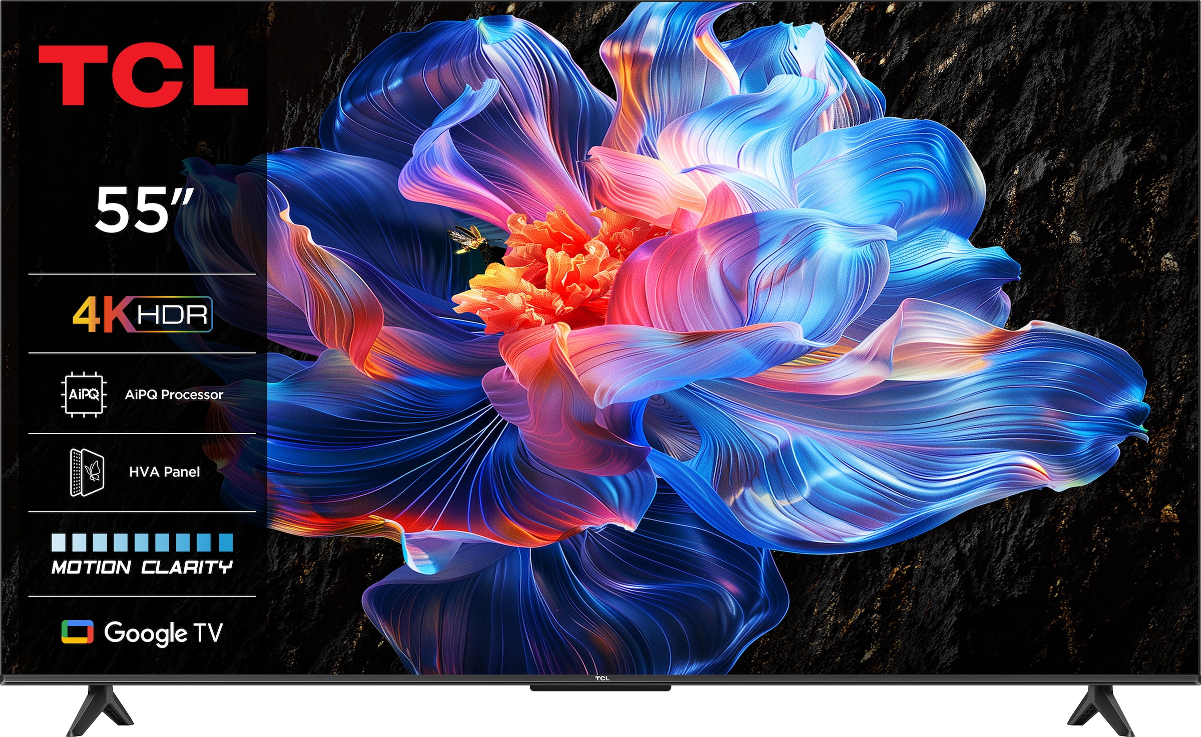 TCL LED-Fernseher »55V6CX2«, 4K Ultra HD, Smart-TV-Google TV, 4K HDR, Multi-HDR, Dolby Vision, Game Master, Smart TV, Apple TV, AiPQ