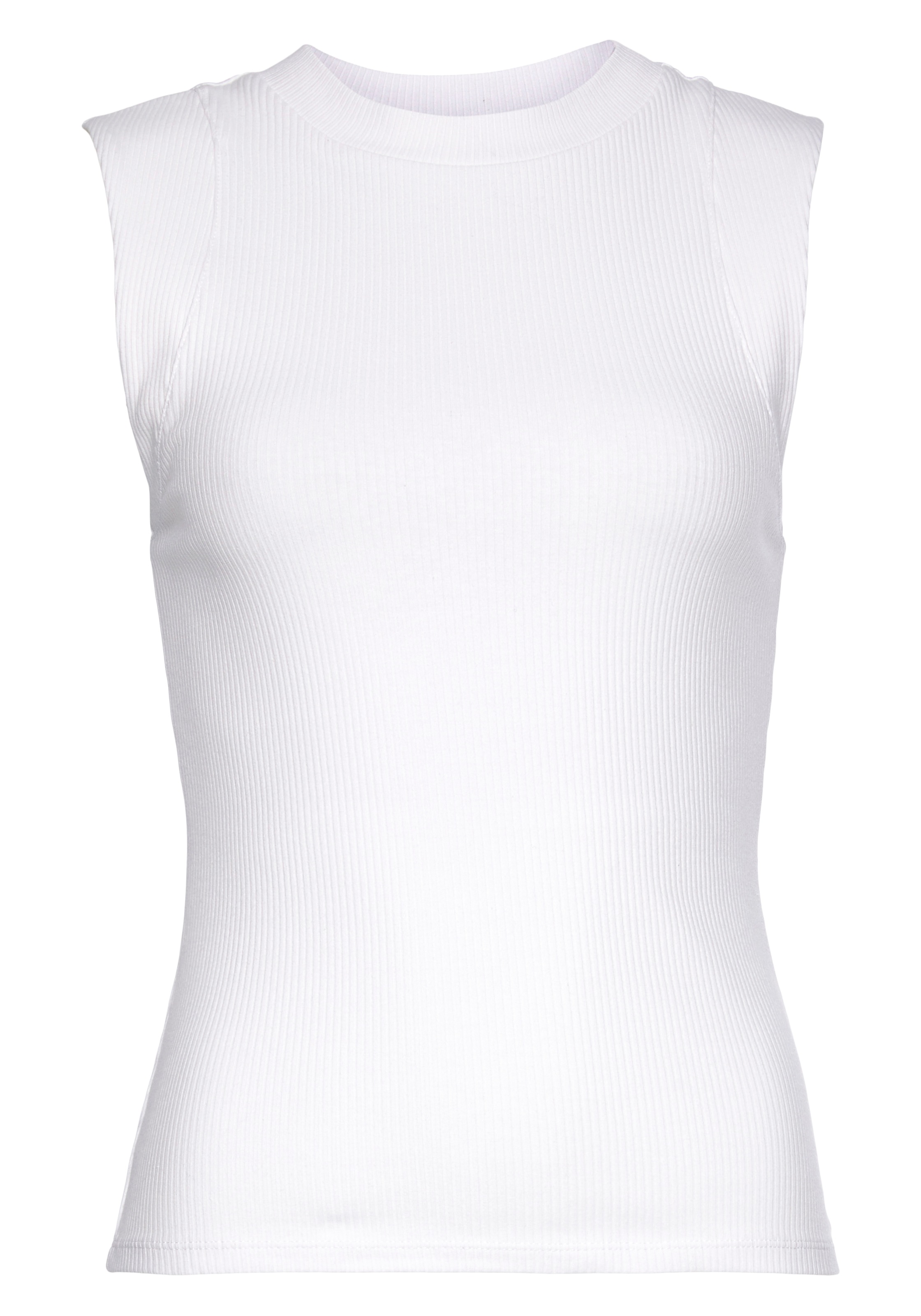 LASCANA Ripptanktop, mit breiten Trägern, figurbetonte Passform günstig online kaufen