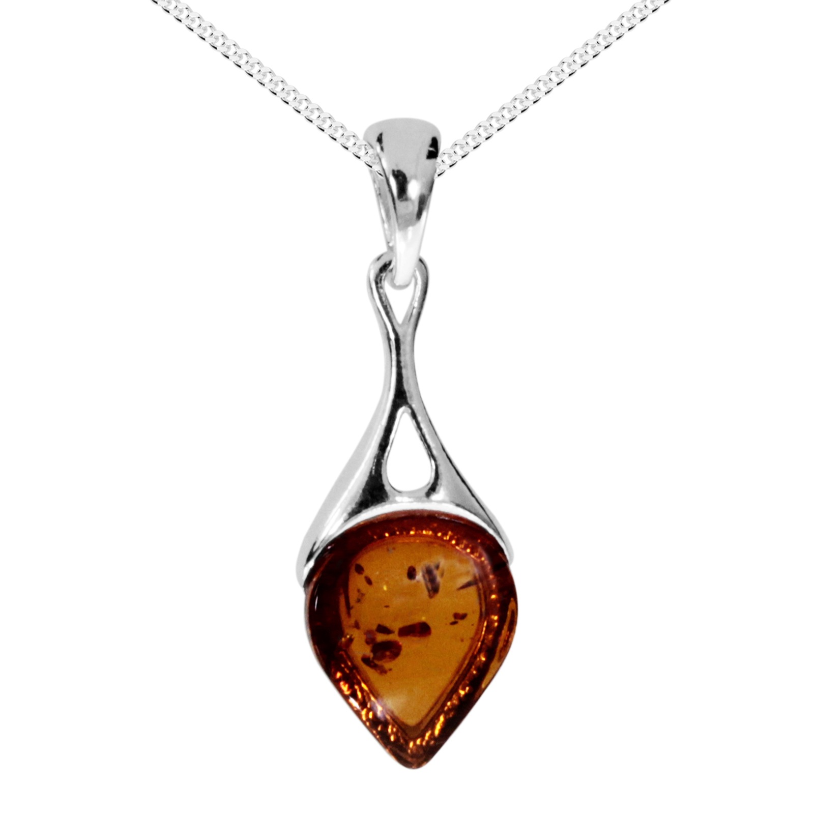 OSTSEE-SCHMUCK Damen Kette mit Anhänger "Ostsee-Schmuck Kette mit Anhänger Ditte Kette mit Anhänger Ditte", 42cm, Silber 925 (Sterlingsilber), L: 42,