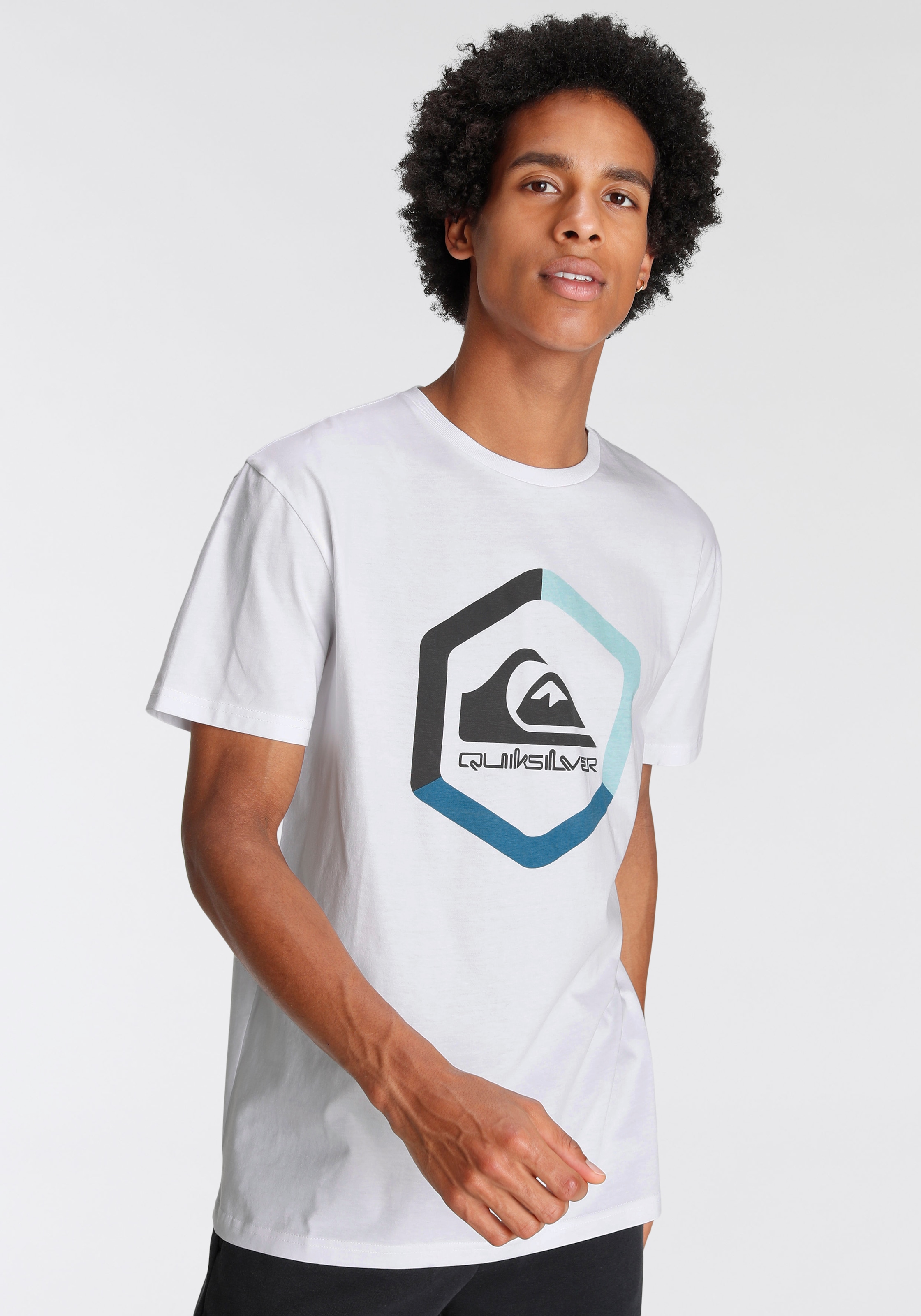 Quiksilver T-Shirt »Herren Doppelpack ▷ BAUR mit kaufen 2 Logodruck«, 2er- Pack) (Packung, tlg., 