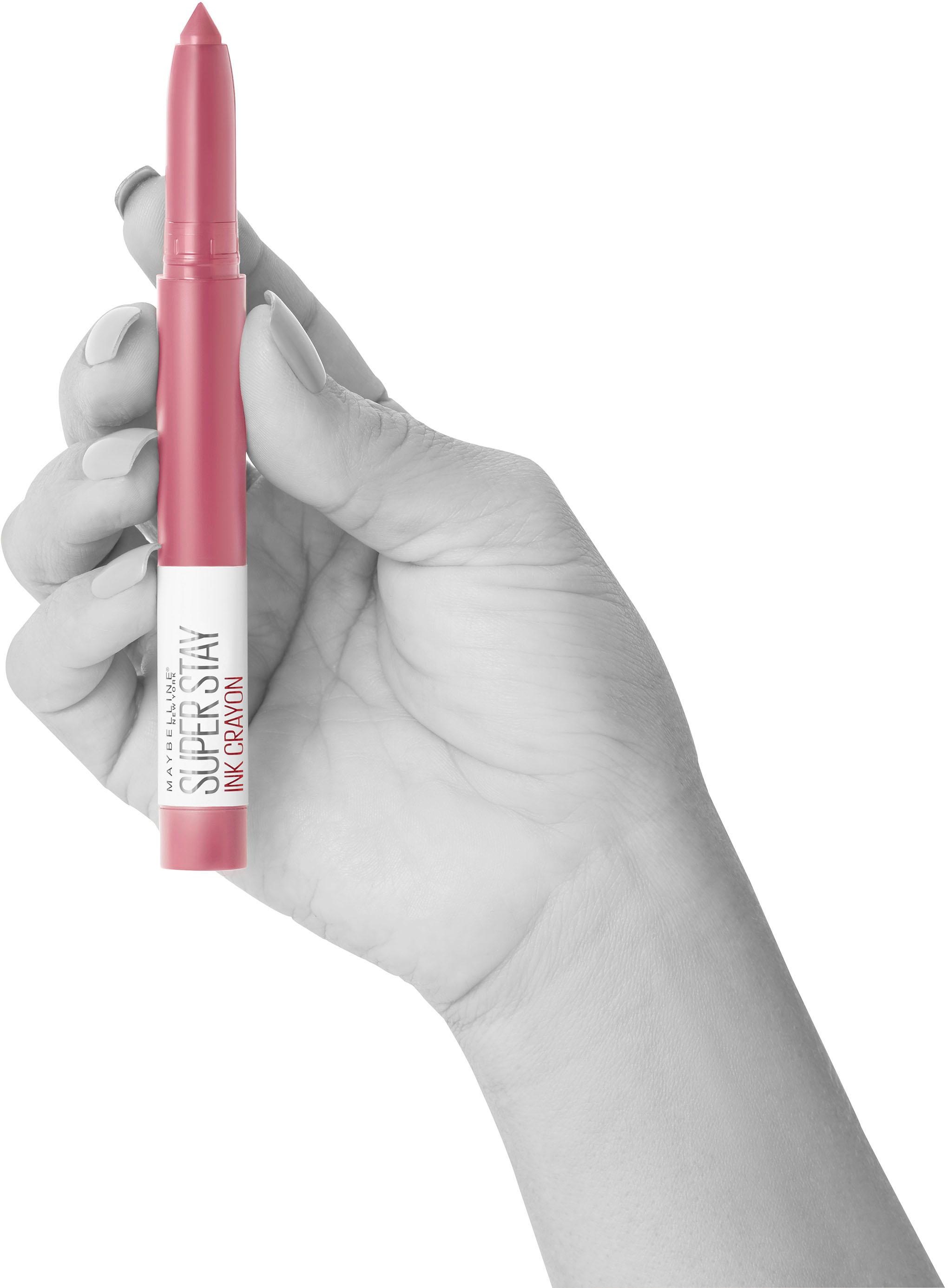 MAYBELLINE NEW YORK Lippenstift »Super Stay Ink Crayon«, mit natürlichen Inhaltstoffen