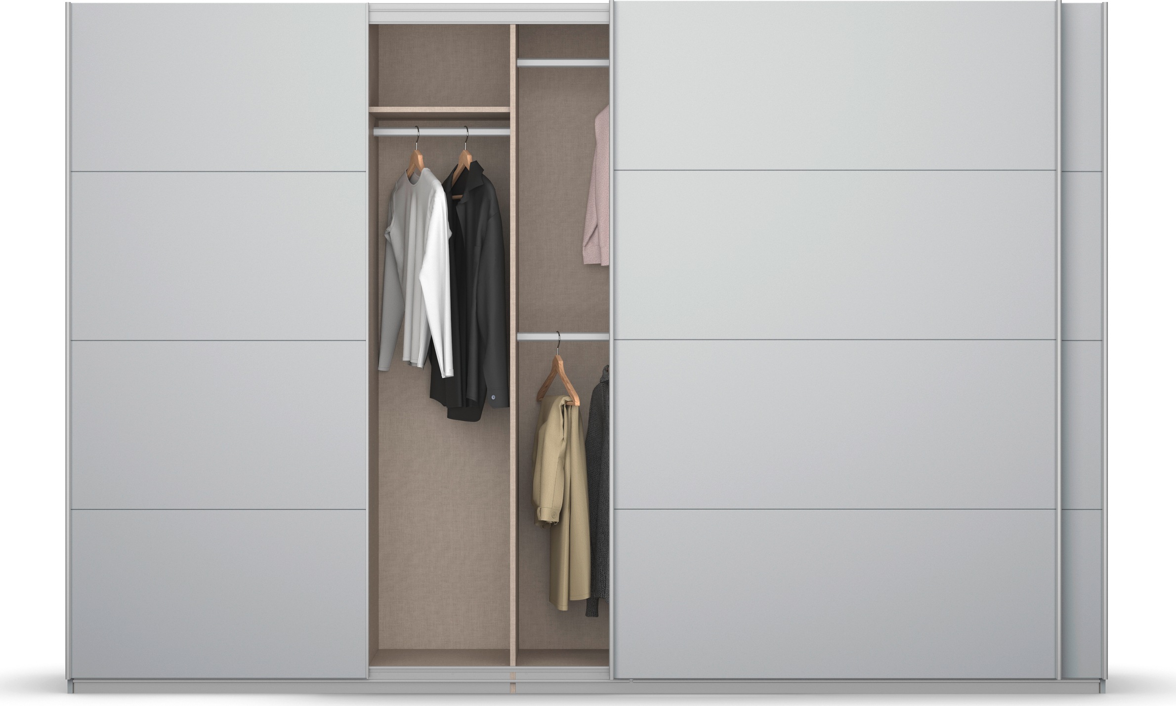 rauch Schwebetürenschrank »Koluna«, Glasfront, inkl. 2 Innenschubladen sowie extra Böden