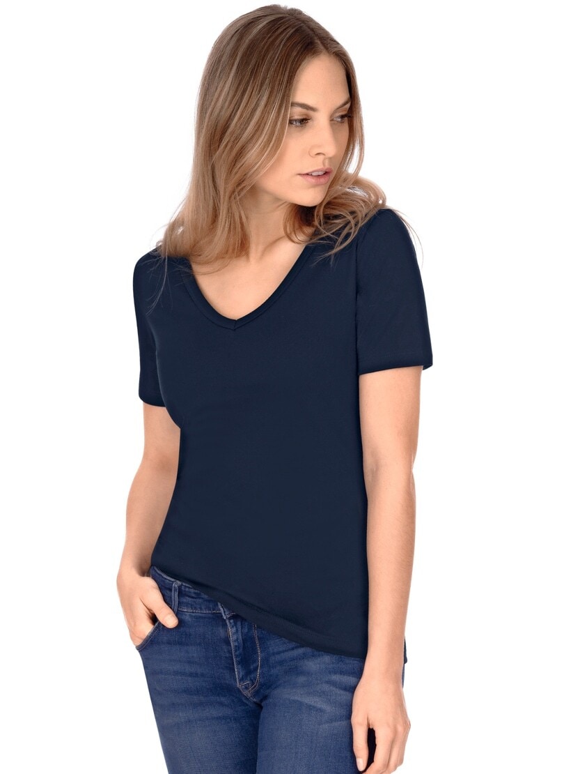 Trigema 1100000002199 "TRIGEMA V-Shirt aus Baumwolle/Elastan" 1 Stk.