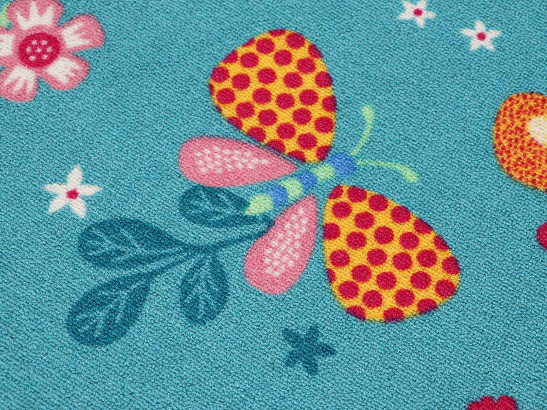 Primaflor-Ideen in Textil Motiv »PAPILLON«, BAUR Rechnung auf rechteckig, Kinderteppich Kinderzimmer | Schmetterlinge