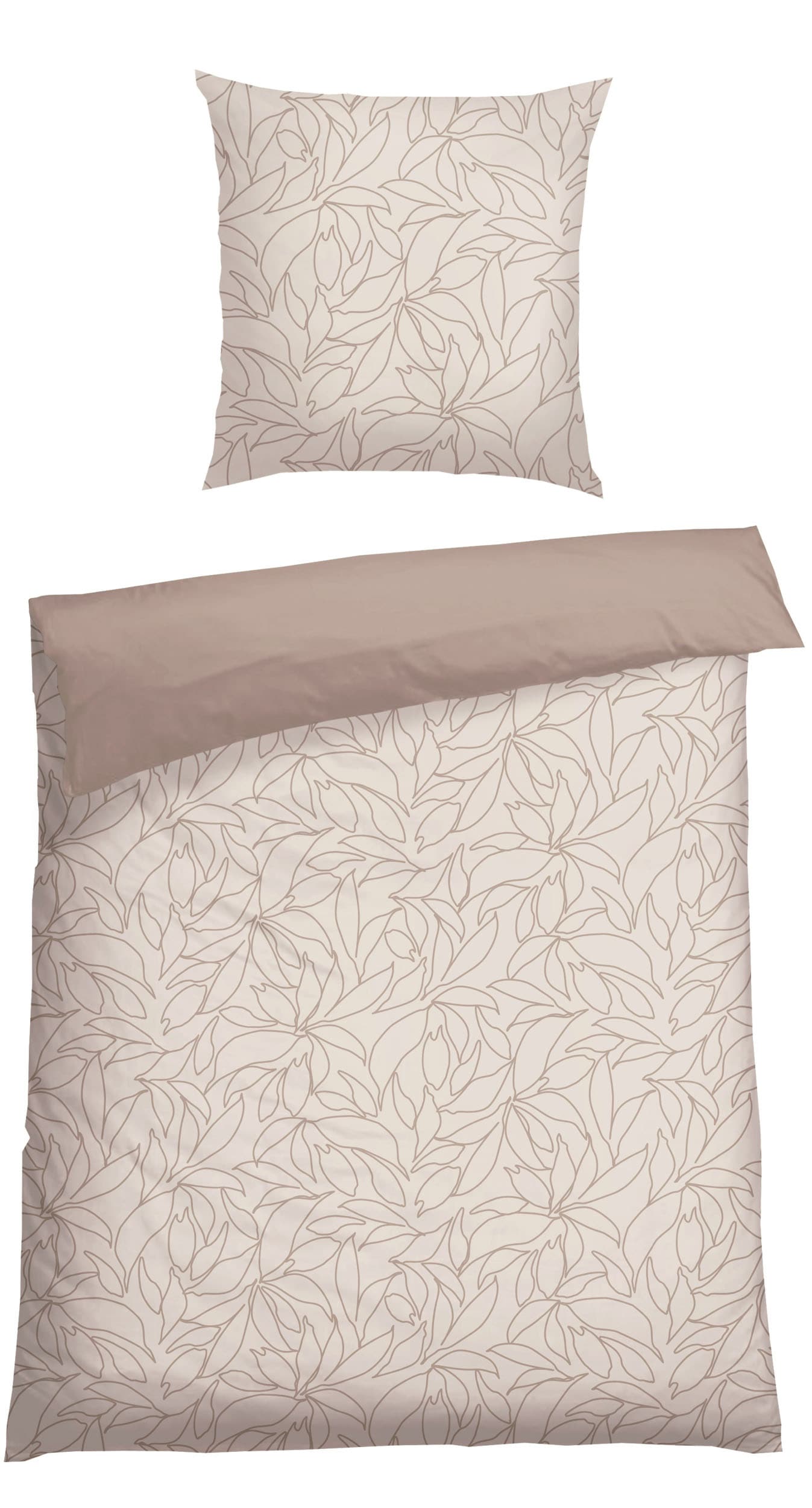 Schiesser Wendebettwäsche "Leaves aus weicher Baumwolle mit schlichtem Bota günstig online kaufen