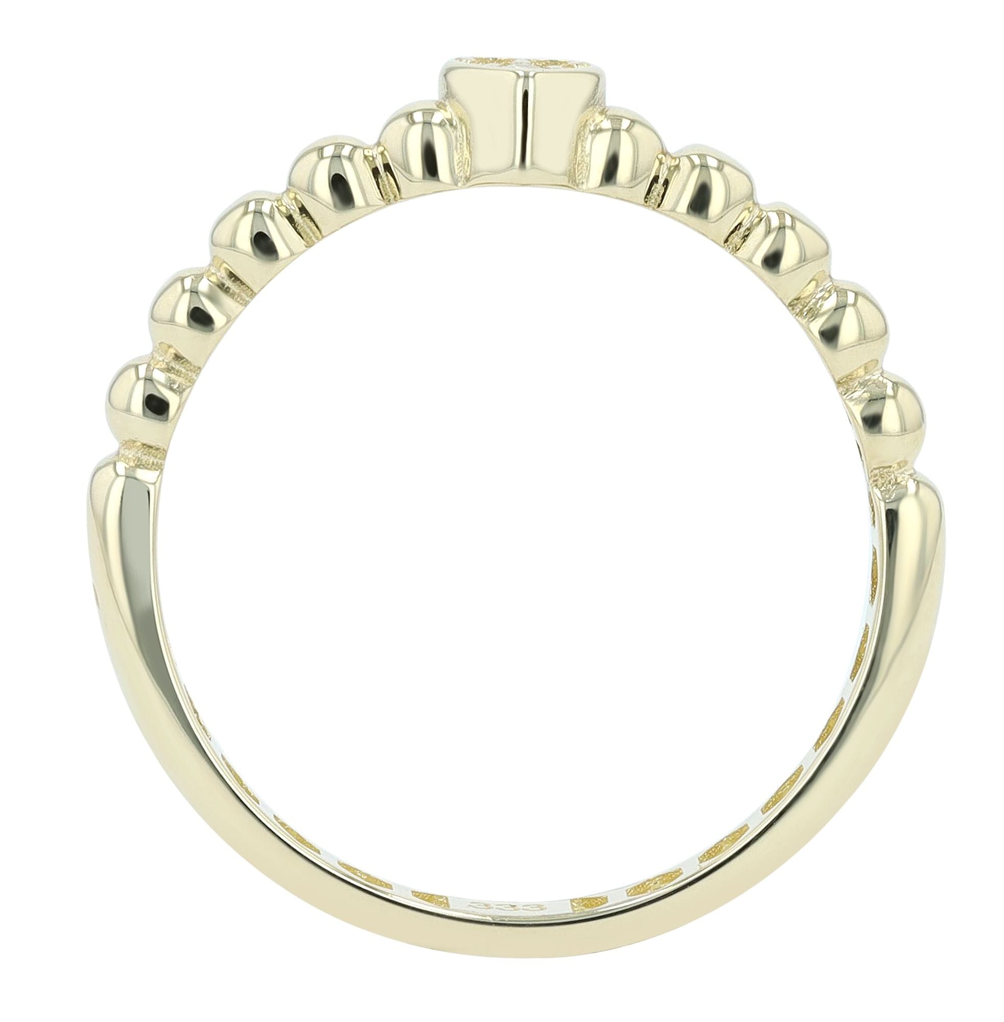 Fingerring ADELIA´S "Damen Ring aus 333 Gold mit Zirkonia" Gr. 58, gold, Fingerringe, Damen, 58, Fingerring