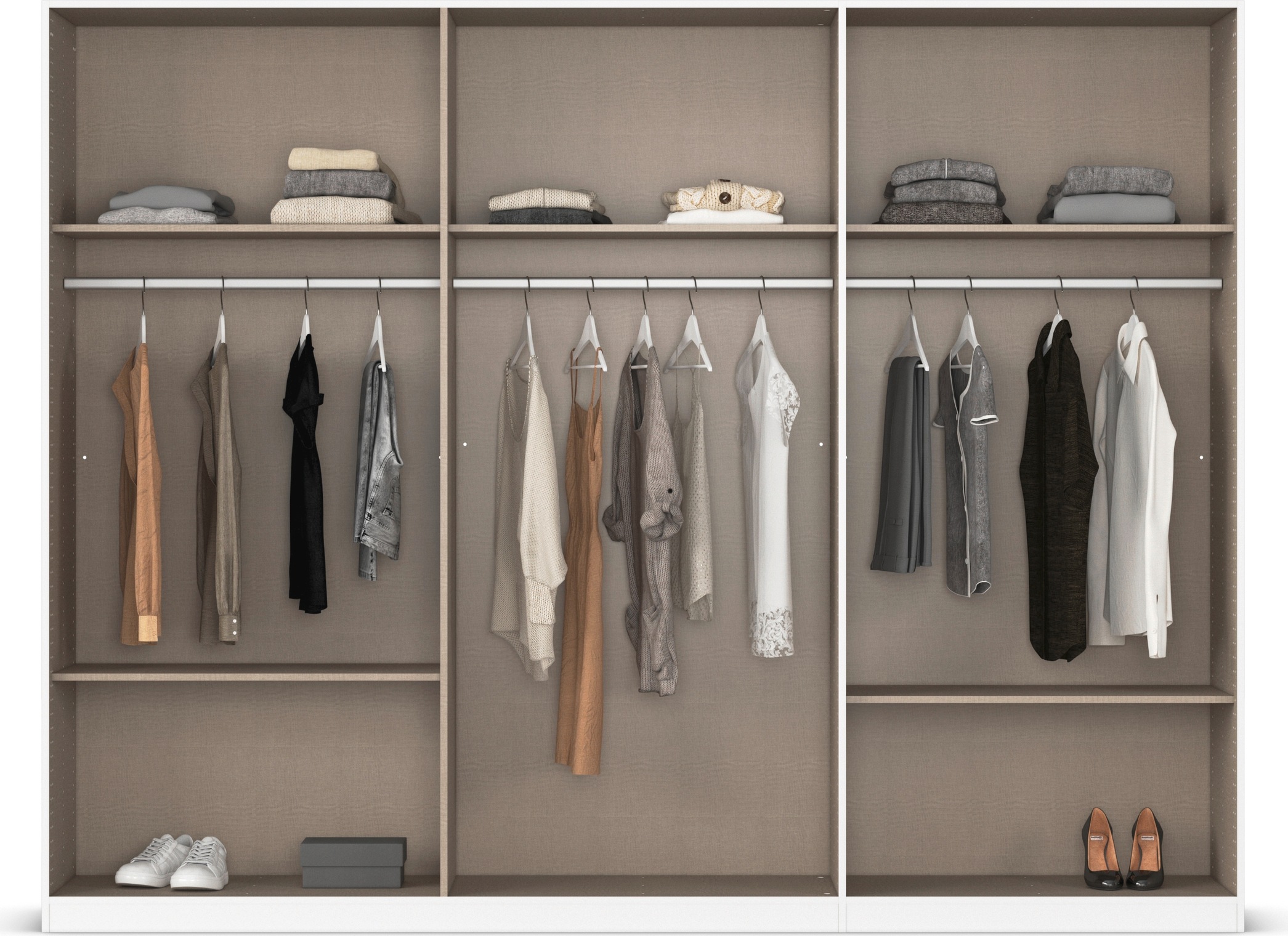 Thumbnail - rauch Drehtürenschrank "Kleiderschrank Schrank Garderobe AGORDO mit Dekor- oder Hochglanzfront", (in zwei Griff-Farben),...
