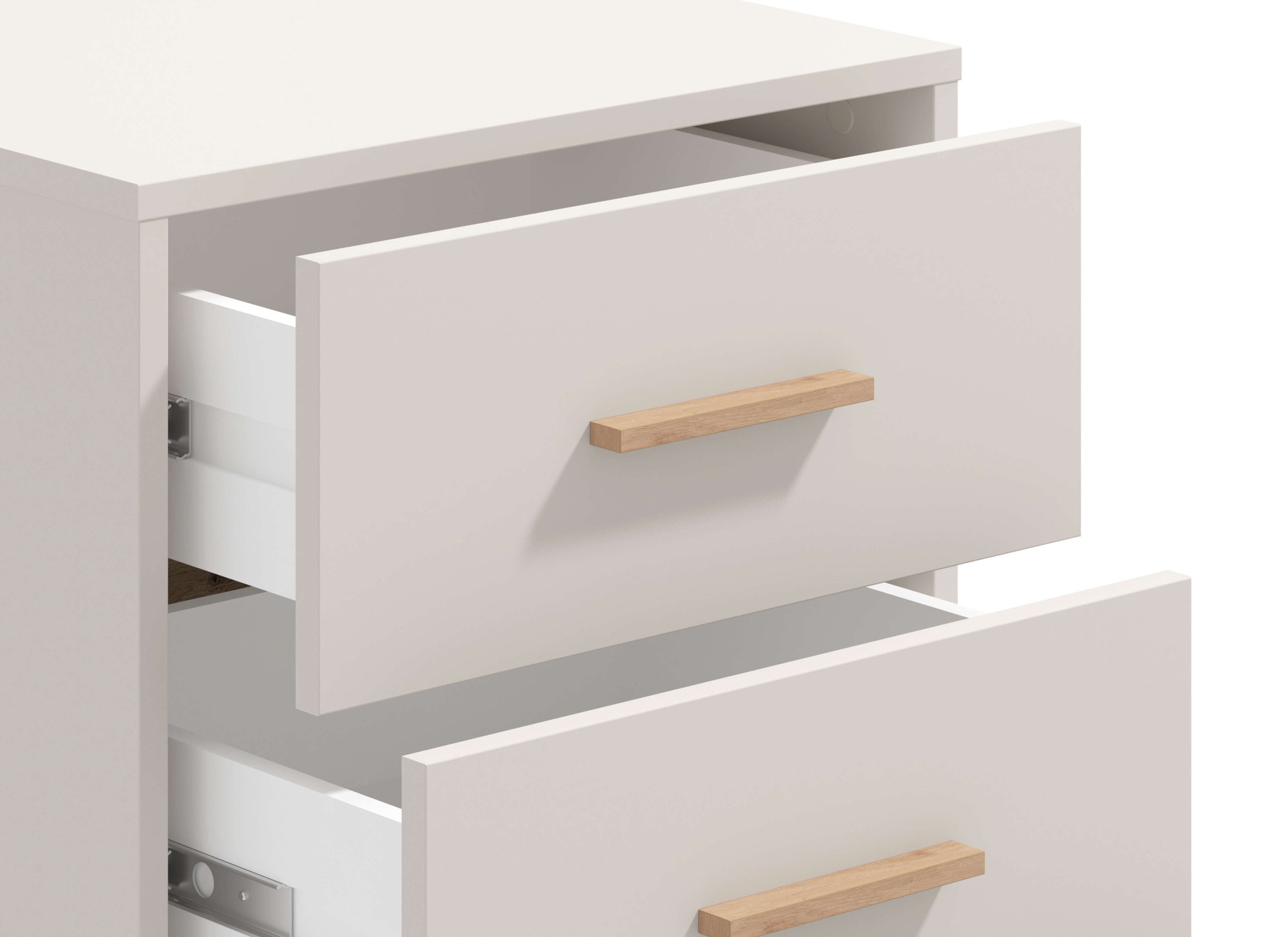 Home affaire Nachtkommode »Belfort Nachtschrank Nachttisch Made in Europe«, mit 2 oder 3 Schubladen, FSC®-zertifizierter, Trendfarbe cashmere