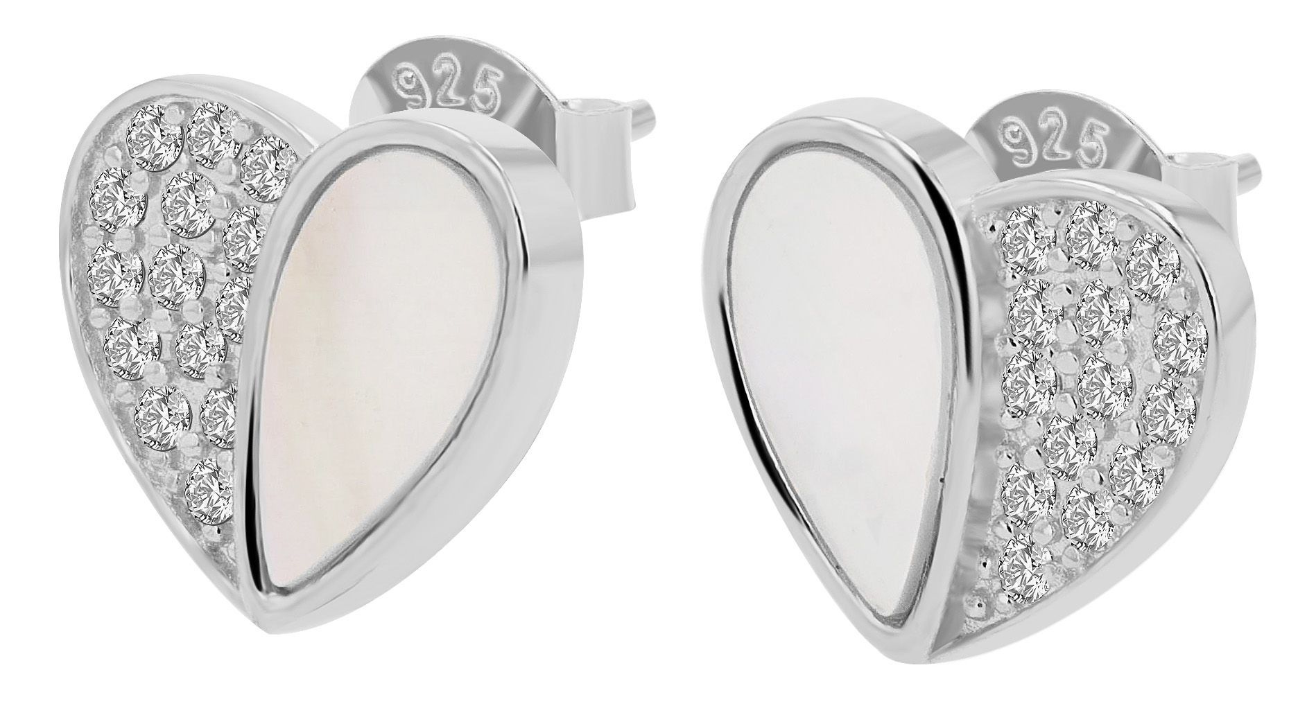 Adelia´s Paar Ohrhänger »Damen Ohrringe – Ohrstecker aus 925 Silber mit Perlmutt« Ideal als Geschenk für besondere Anlässe