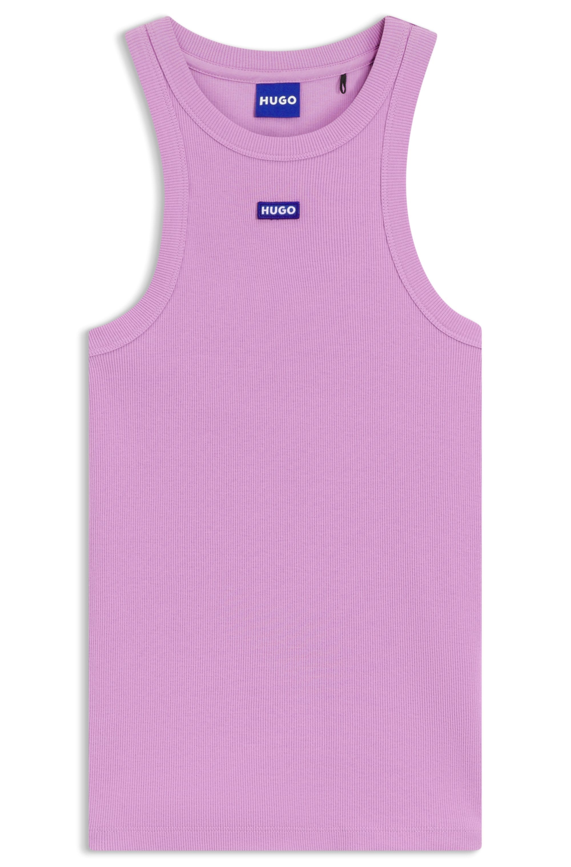HUGO Blue Tanktop "Easy Tank", Rippware aus Baumwollmischung mit Elasthan günstig online kaufen