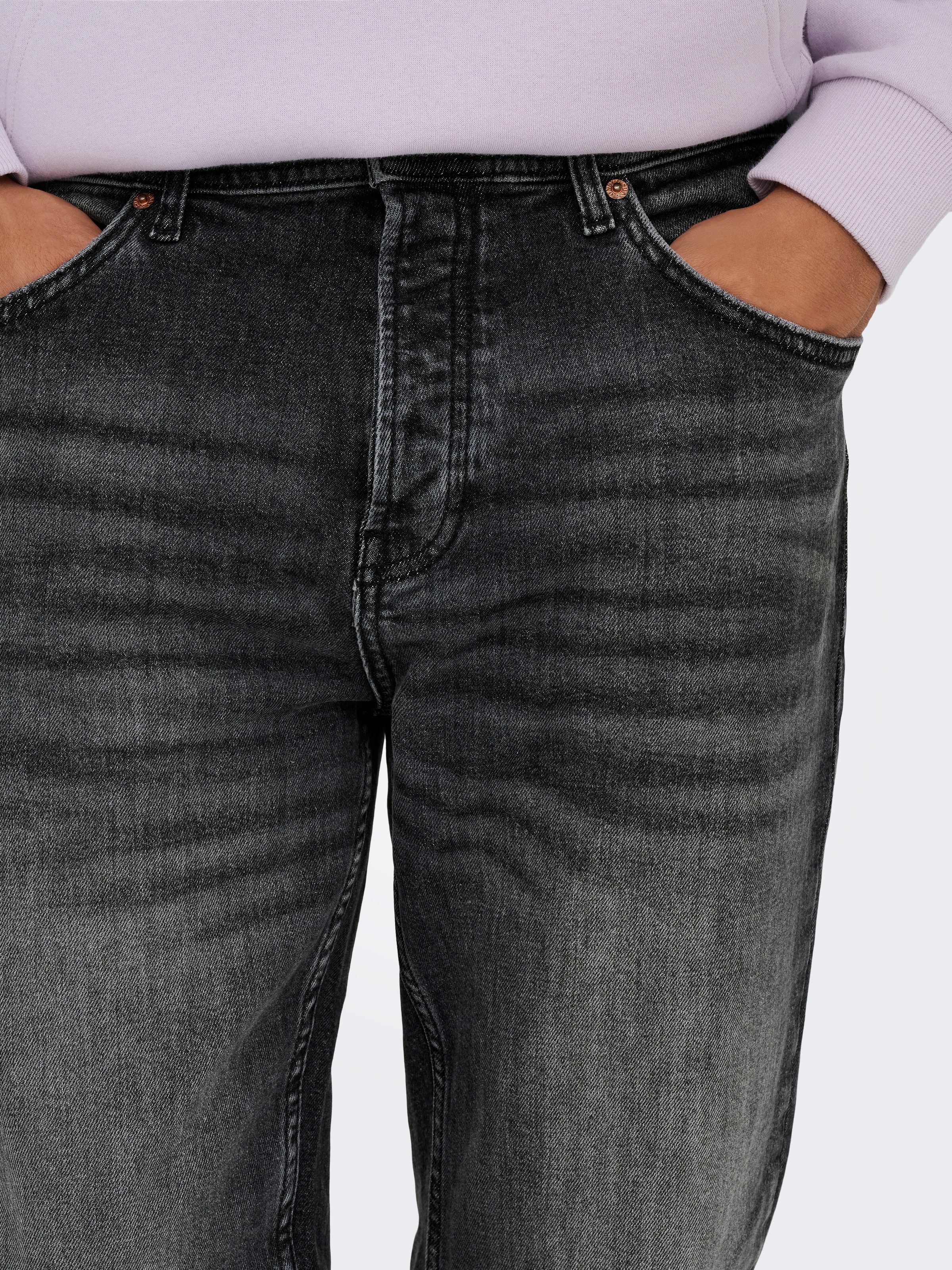 Thumbnail - ONLY & SONS Straight-Jeans "ONSEDGE PERFORMANCE LB 3816 DOT DNM NOOS"