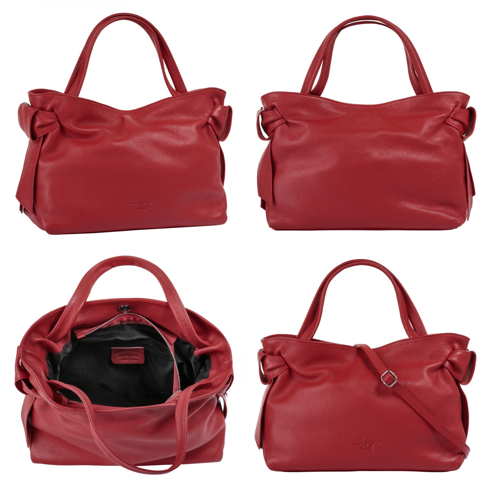 Samantha Look Henkeltasche, echt Leder, Made in Italy