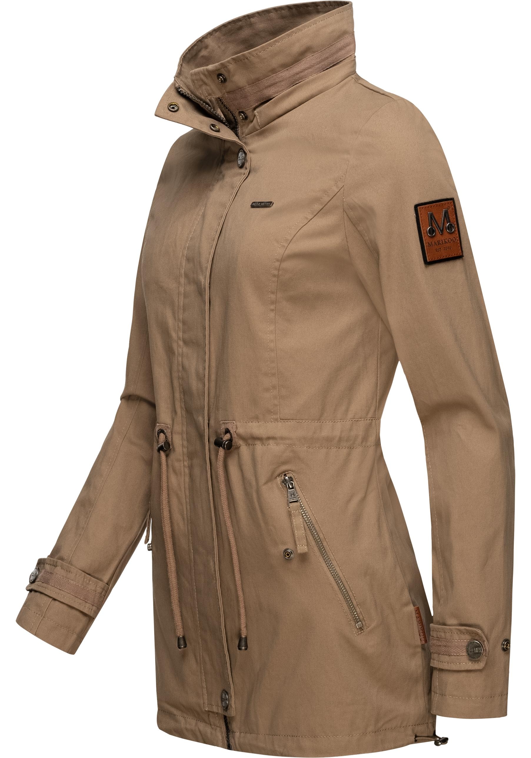 Outdoorjacke Baumwoll Kapuze mit großer mit modische bestellen BAUR Marikoo | für Übergangsjacke Kapuze, »Nyokoo«,