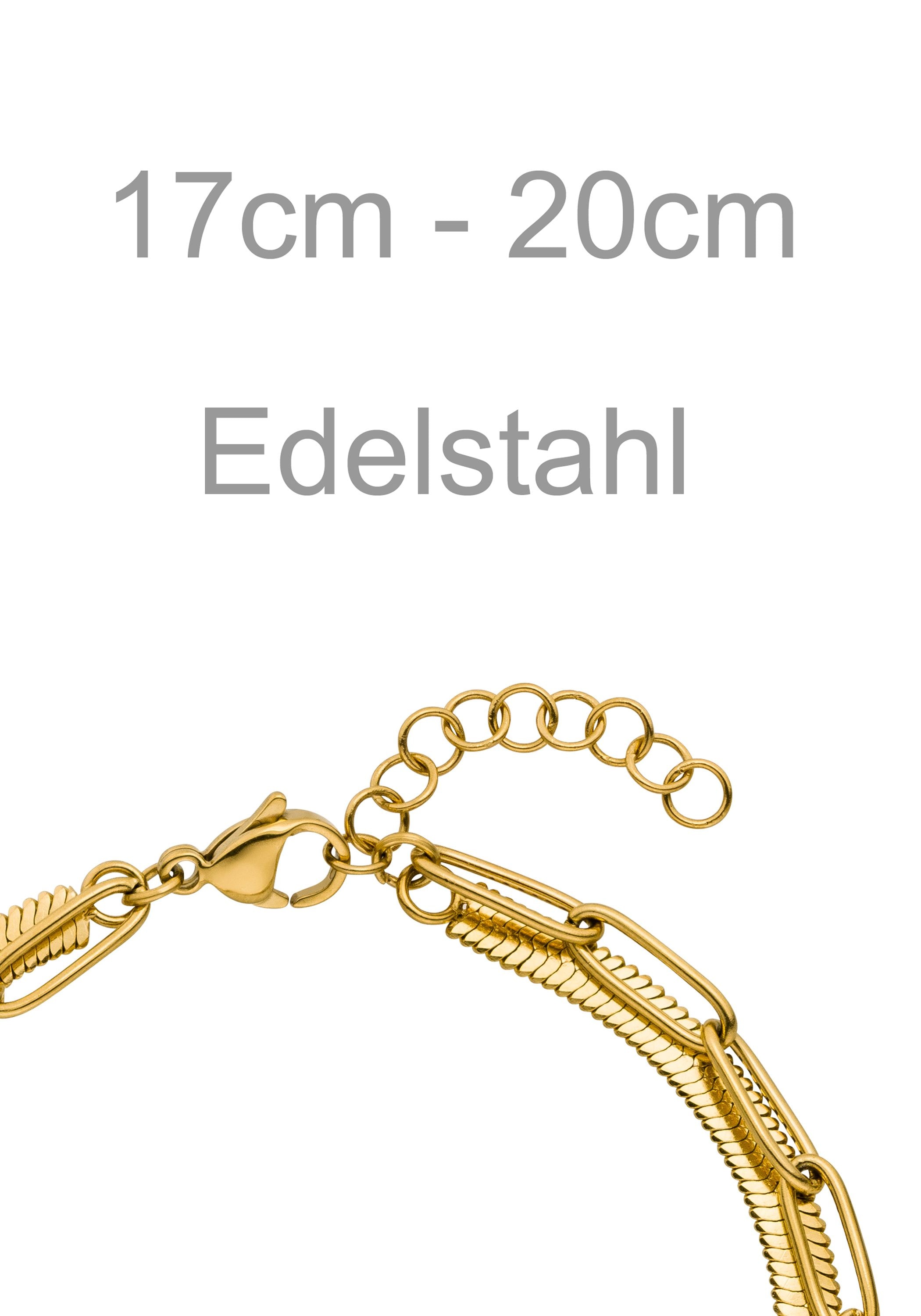 JOBO Armband aus Edelstahl goldfarben beschichtet 20 cm