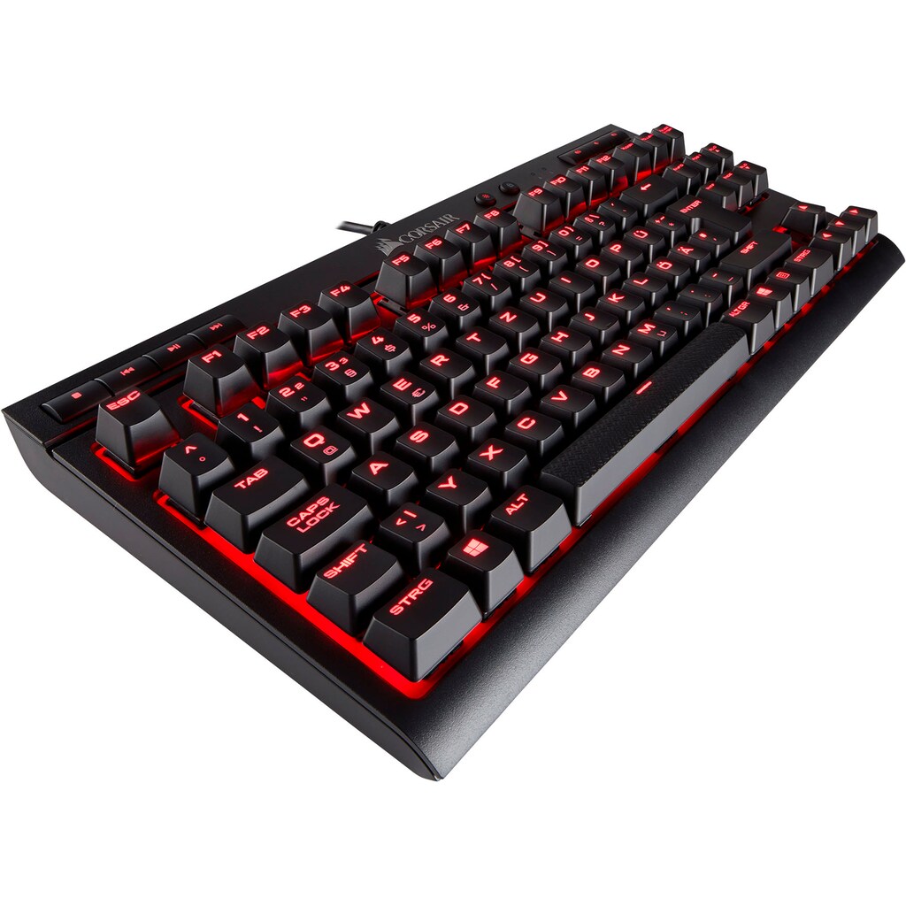 Corsair Gaming-Tastatur »Gaming Keyboard K63 Black Mechanical Cherry MX Red LED«, (USB-Durchschleife)