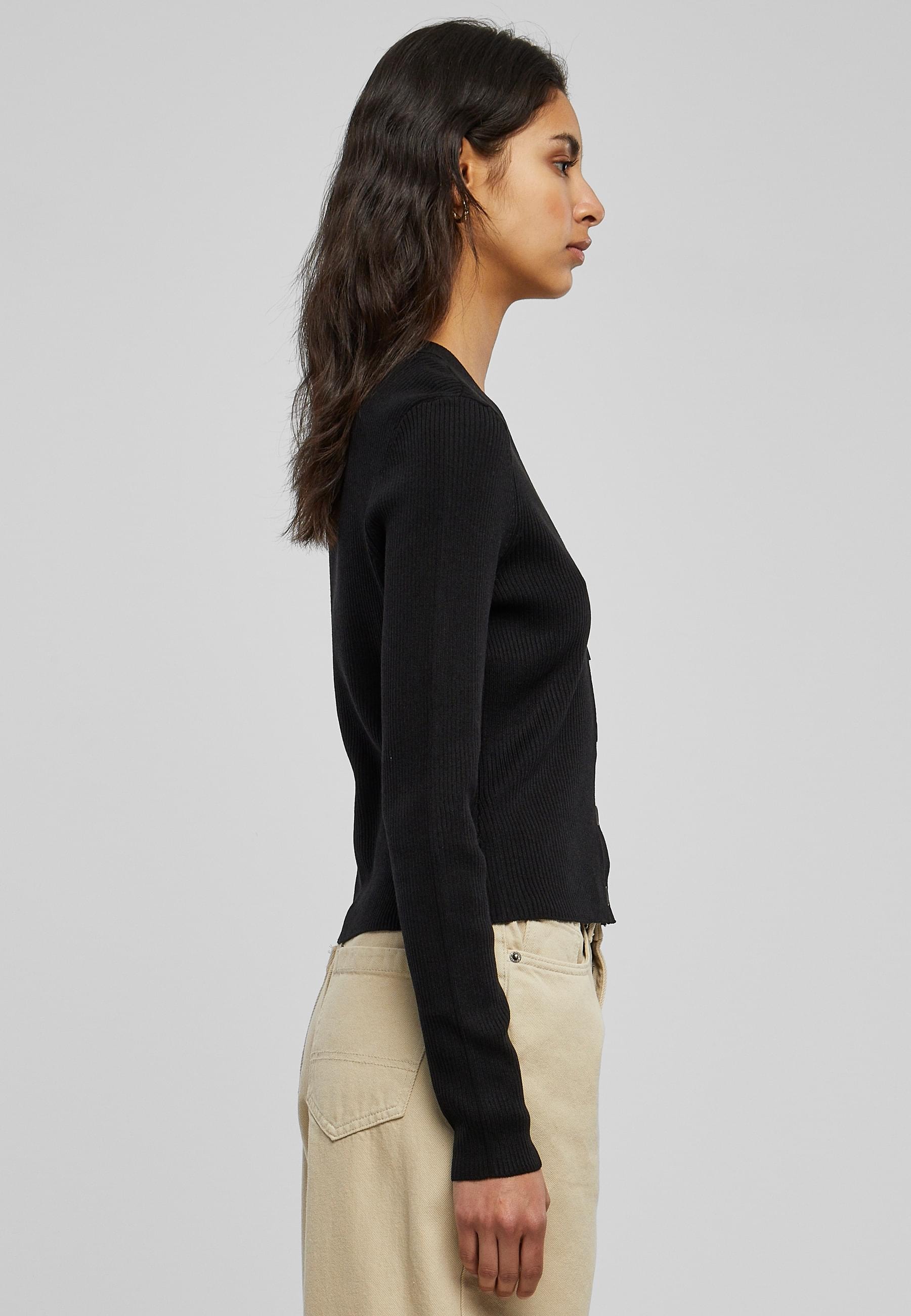 URBAN CLASSICS Strickjacke »Urban Classics Damen Ladies Short Rib Knit Cardigan«