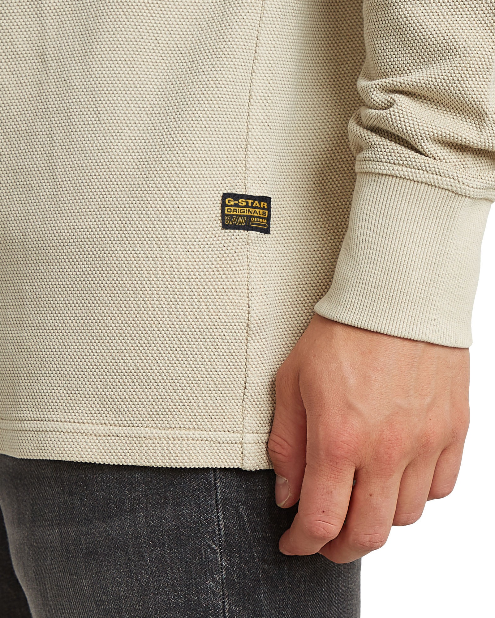 G-STAR T-Shirt »Overdyed Half Zip Tweeter«