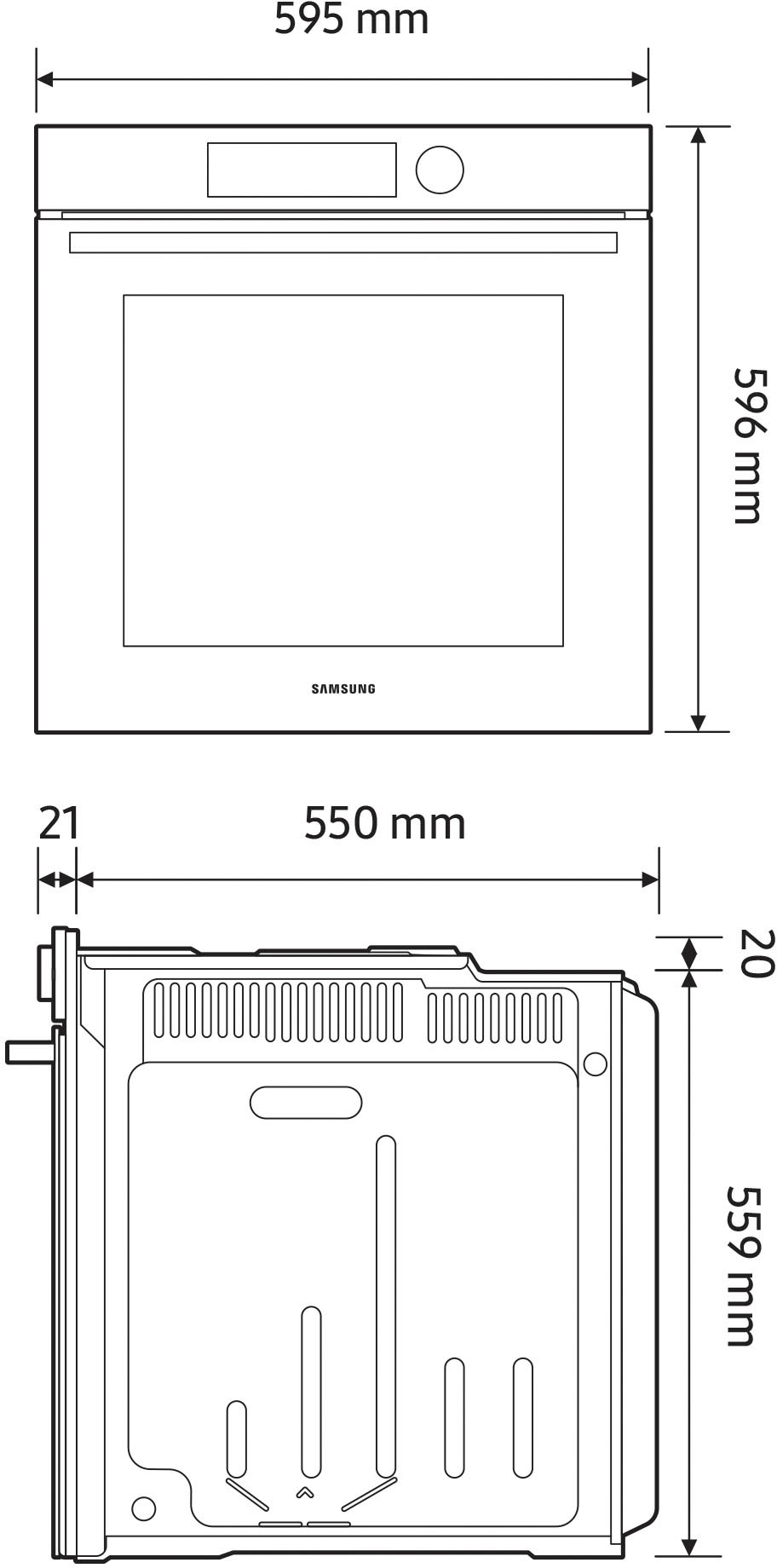 Samsung Pyrolyse Backofen »NV7B44503DB«, Serie 4, NV7B44503DB, Pyrolyse-Selbstreinigung