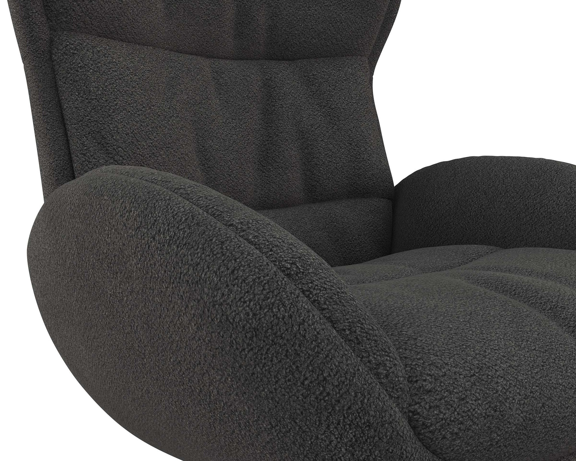 FLEXLUX Relaxsessel »Haze, TV-Sessel, Fernsehsessel, Polstersessel,«, Rückenteilverstellung, drehbar, Fuß schwarz