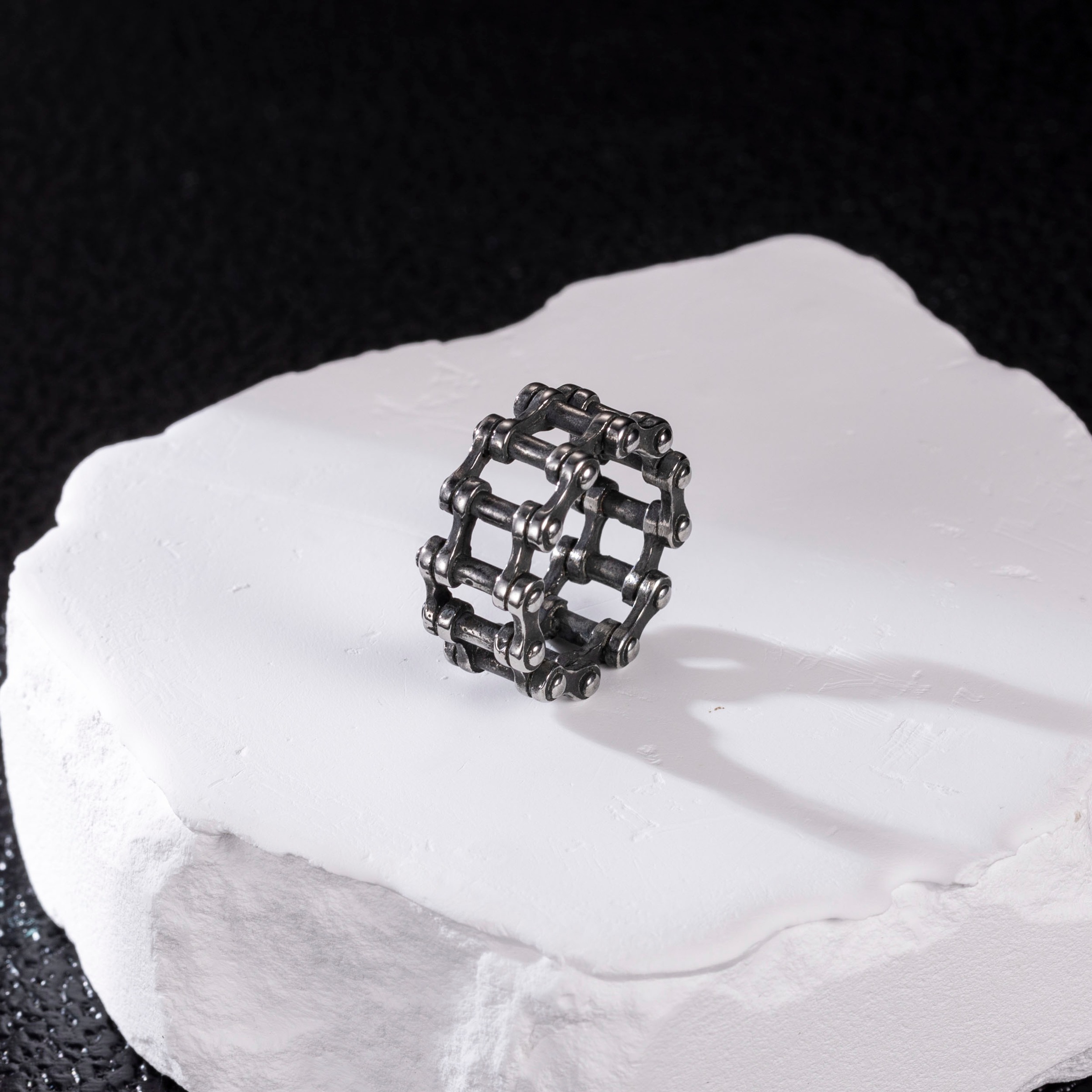 Firetti Fingerring »Schmuck Geschenk Edelstahl Ring Bike Fahrradketten-Optik«
