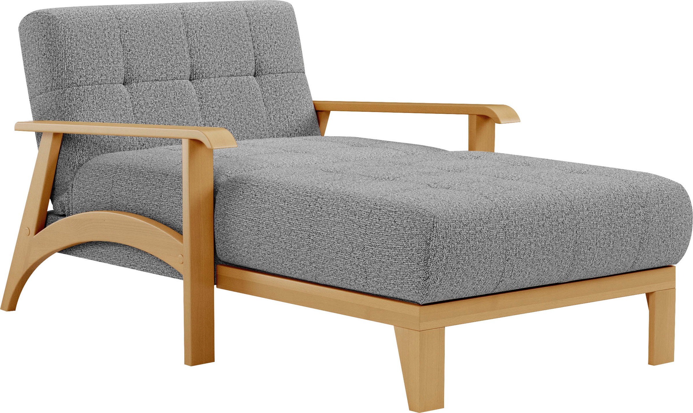 sit&more Recamiere »Billund«, Armlehnen aus eichefarbigem Buchenholz, verschiedene Bezüge und Farben