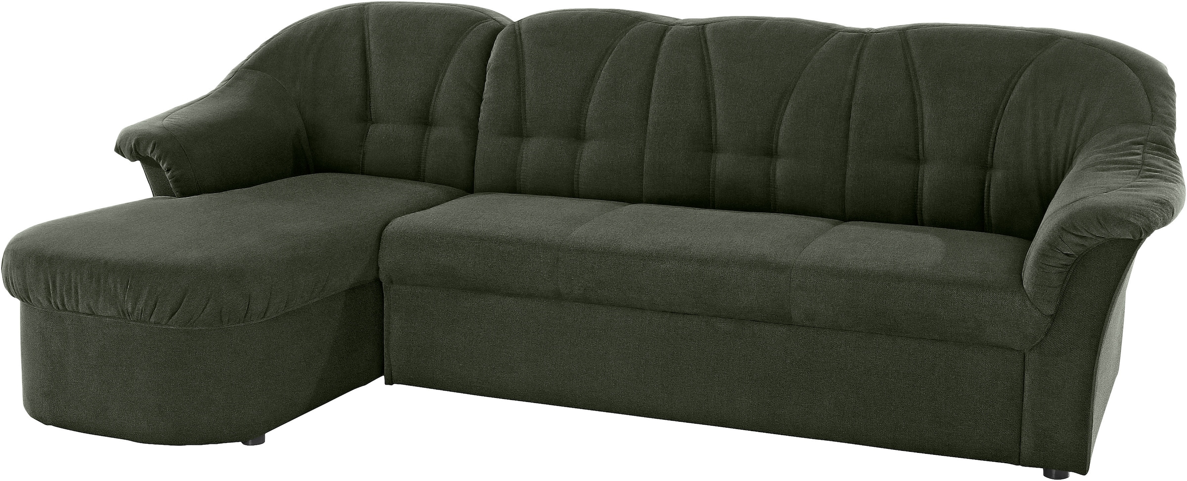 DOMO collection Ecksofa »Pegnitz, elegante Rückensteppung, komfortabel, L-Form«, wahlweise mit Bettfunktion