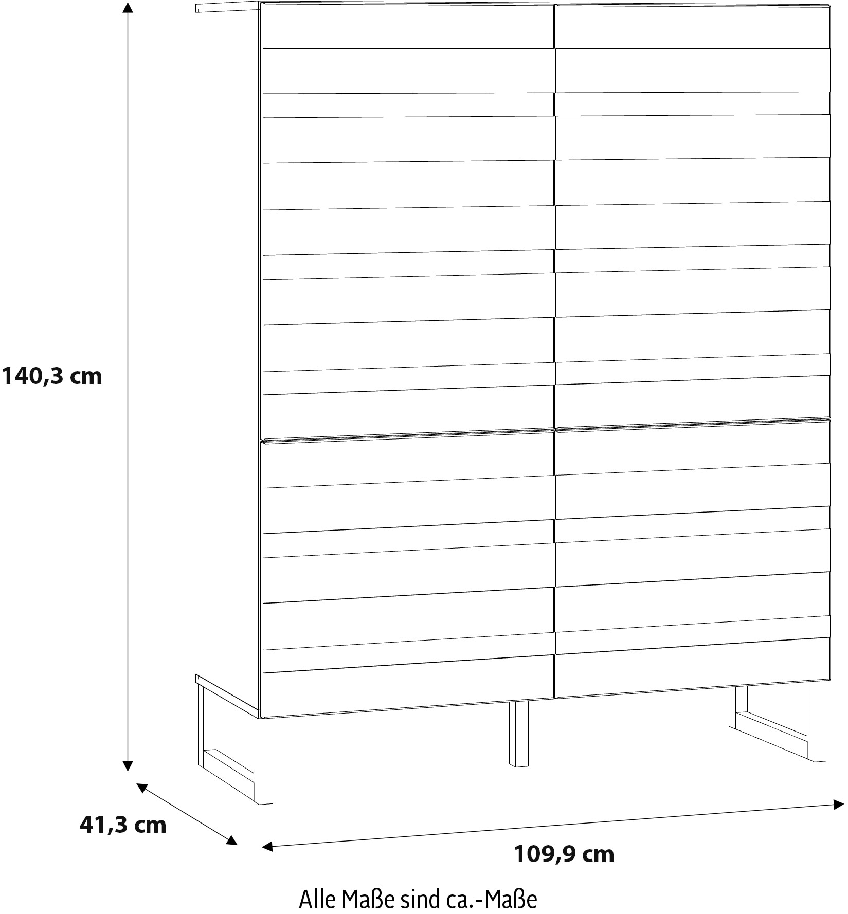 FORTE Highboard »Bretania«