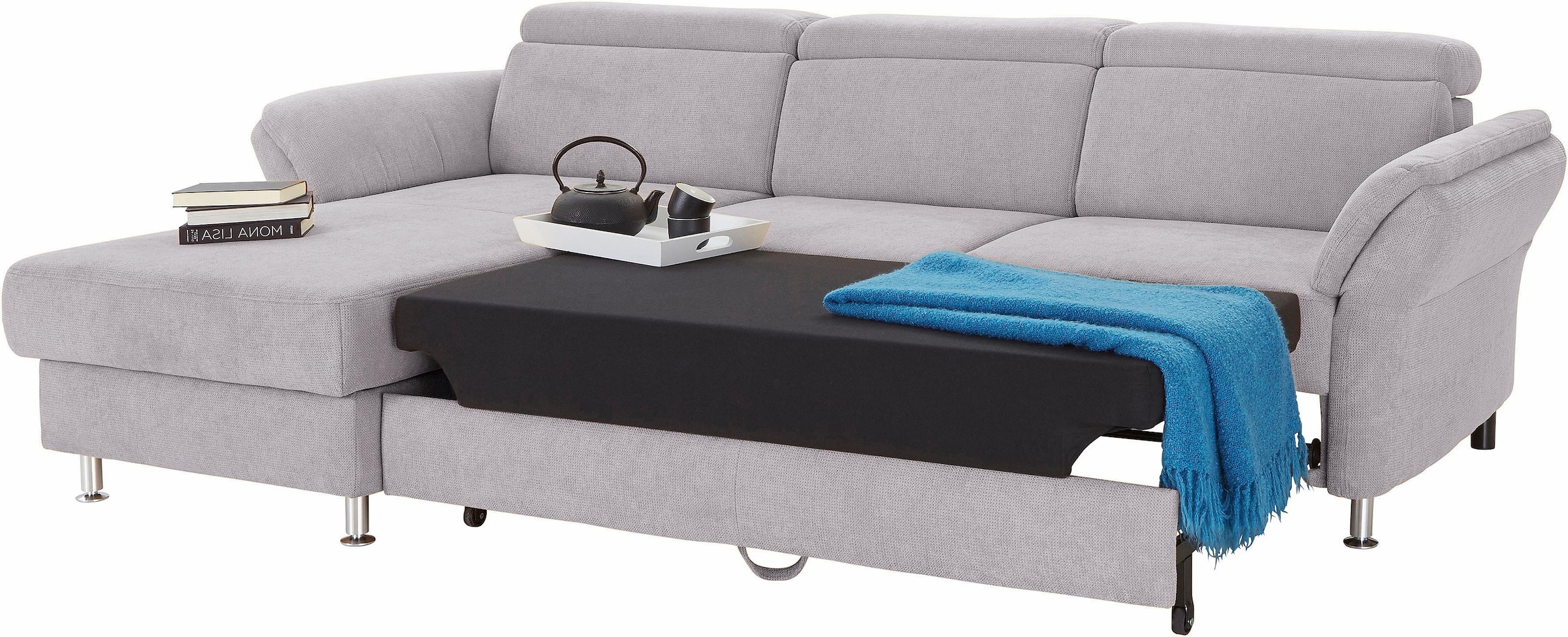 sit&more Ecksofa »Avignon L-Form«, Kopfteilverstellung, wahlweise mit Bettfunktion und Bettkasten