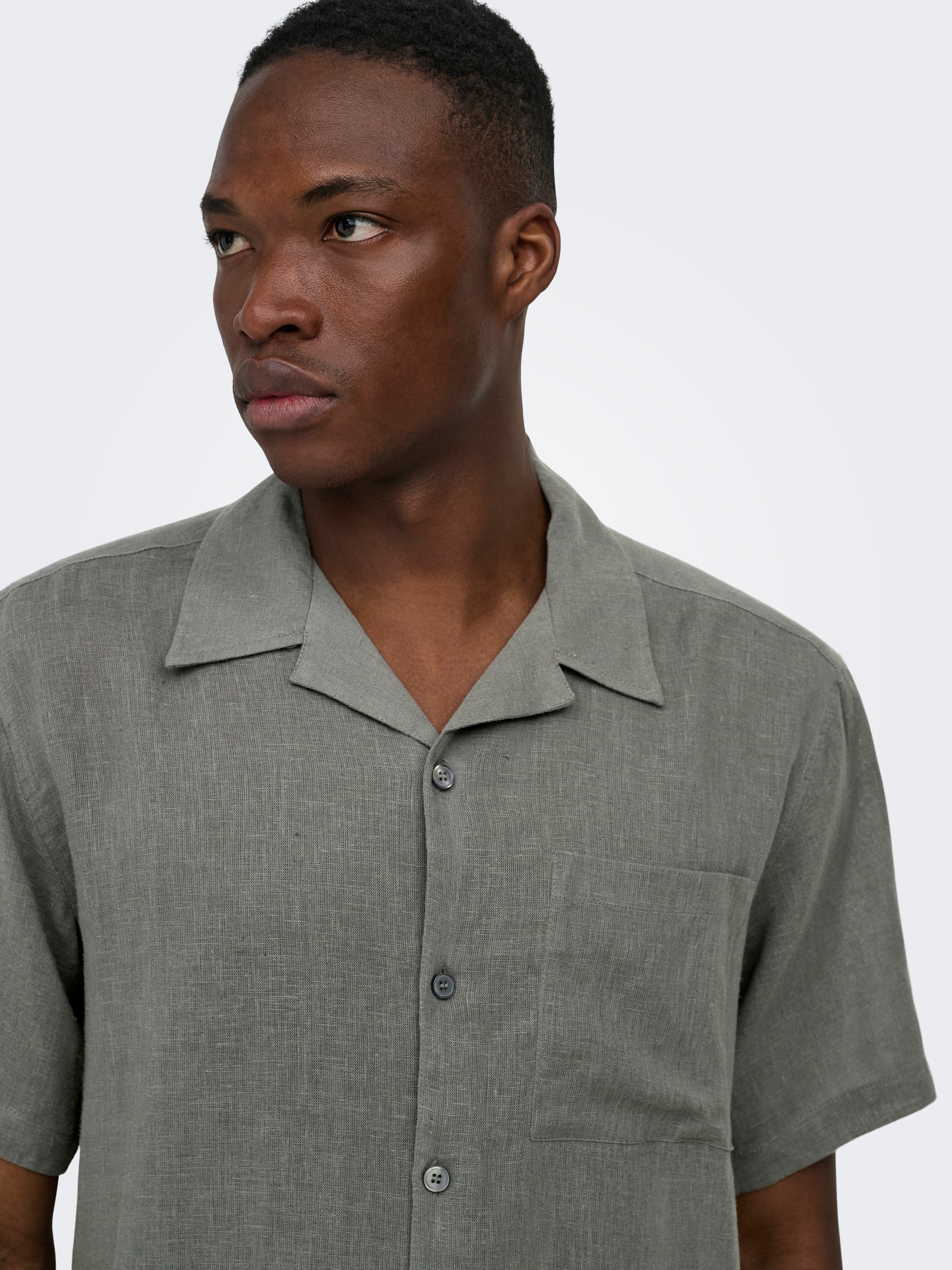 ONLY & SONS Kurzarmhemd »ONSLAURENCE RLX RESOR SS LINENBLEND NOOS«