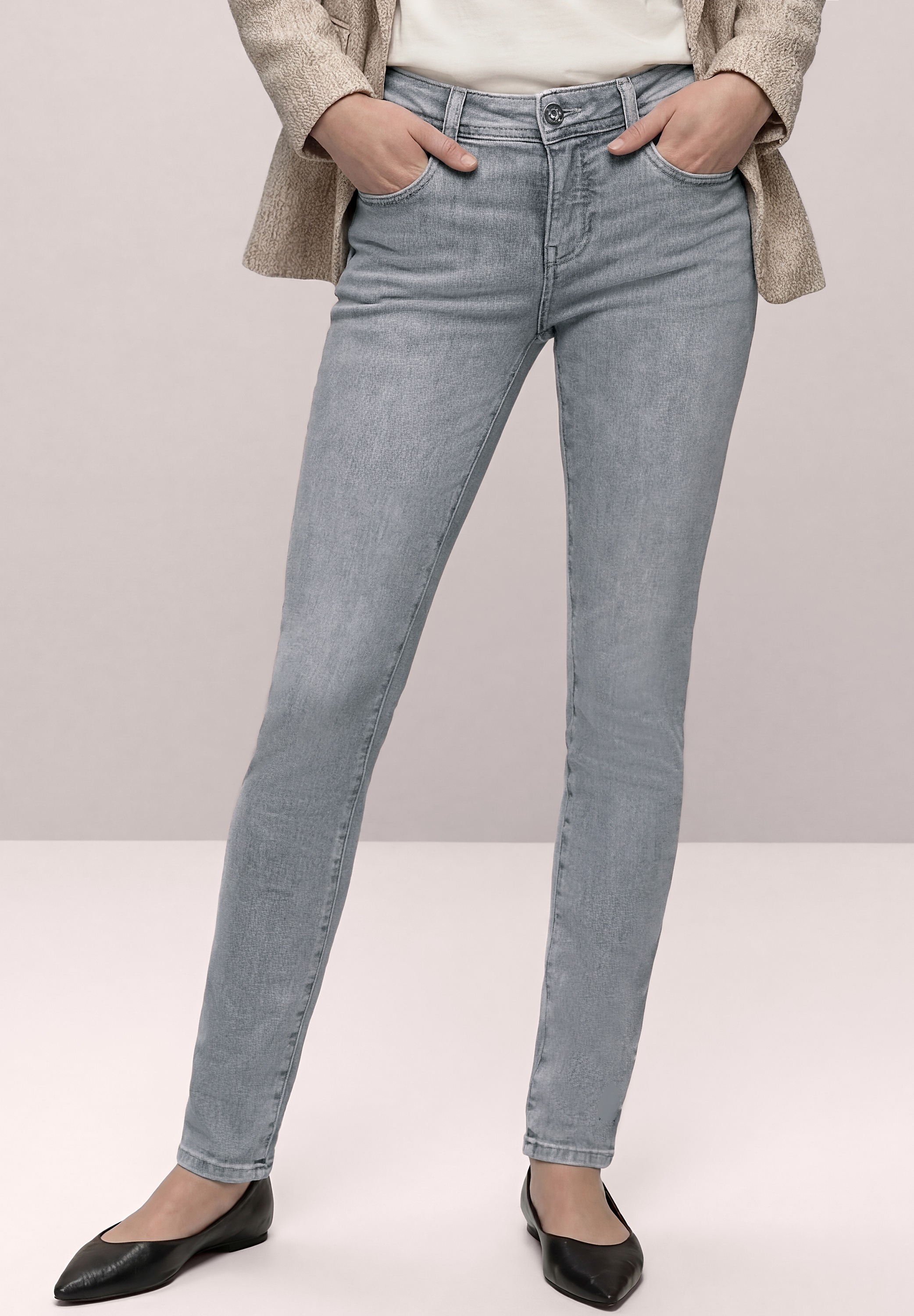 STREET ONE Slim-fit-Jeans im Denim Look günstig online kaufen