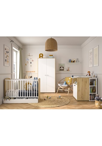 Babyzimmer-Komplettset »Arthur«, (6 St., mit Schrank, Bett mit Schubl, Wickelkommode,...