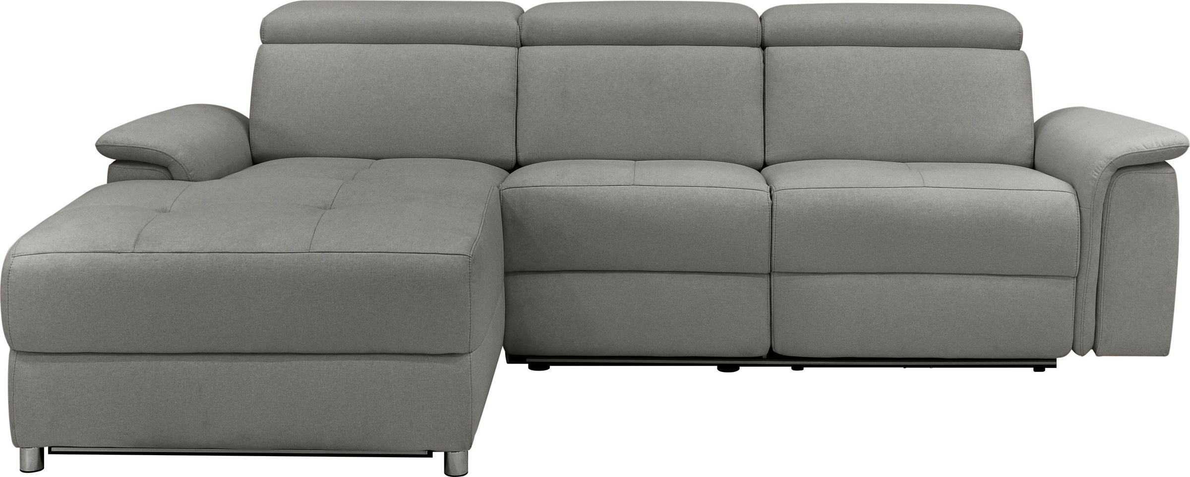 OTTO home Ecksofa "Pareli, L-Form, 259cm,m. Recamiere, Echtleder, Kunstleder, Webstoff" man. o. elektr. Relaxfunktion, USB/Kopfteilverstellg u. LED