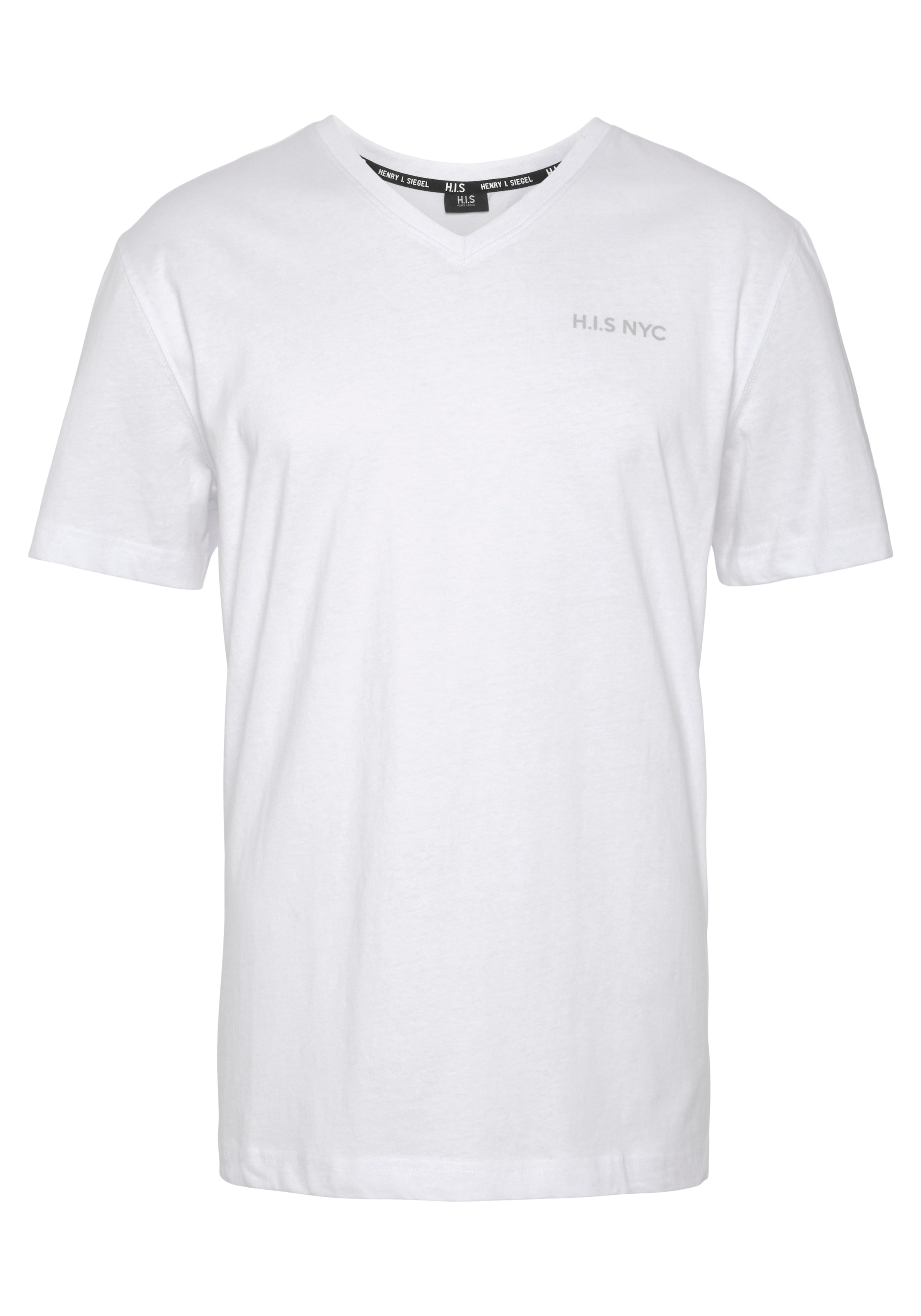 H.I.S V-Shirt, (3-er Pack), Kurzarm, Slim Fit, aus Baumwolle
