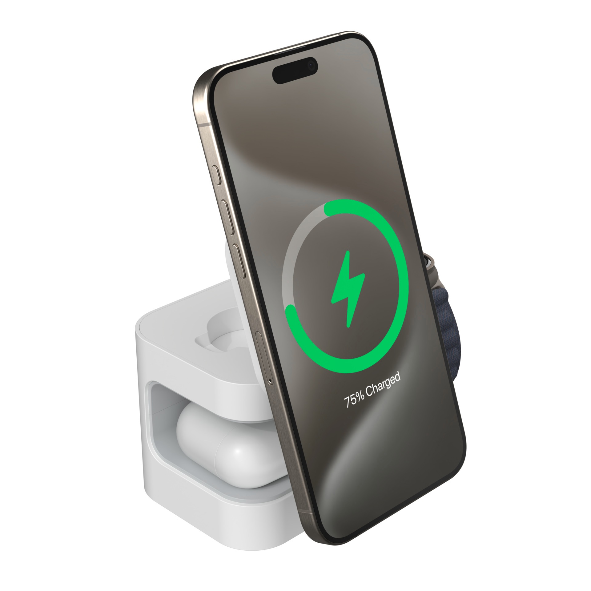 Targus Wireless Charger »Hyperjuice Qi2 3-in-1 Magnetic Charging Stand«