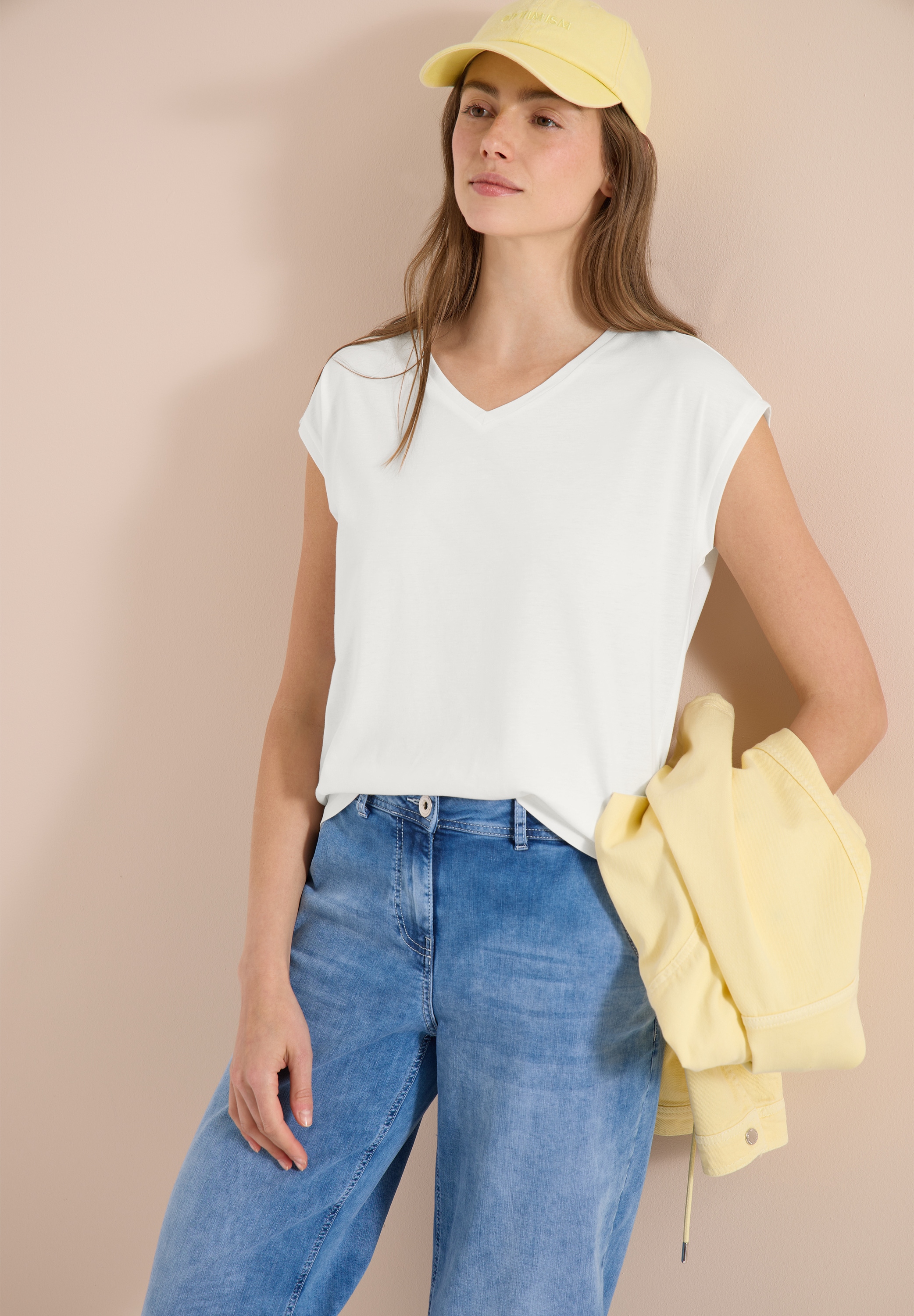 Cecil V-Shirt mit femininem V-Ausschnitt