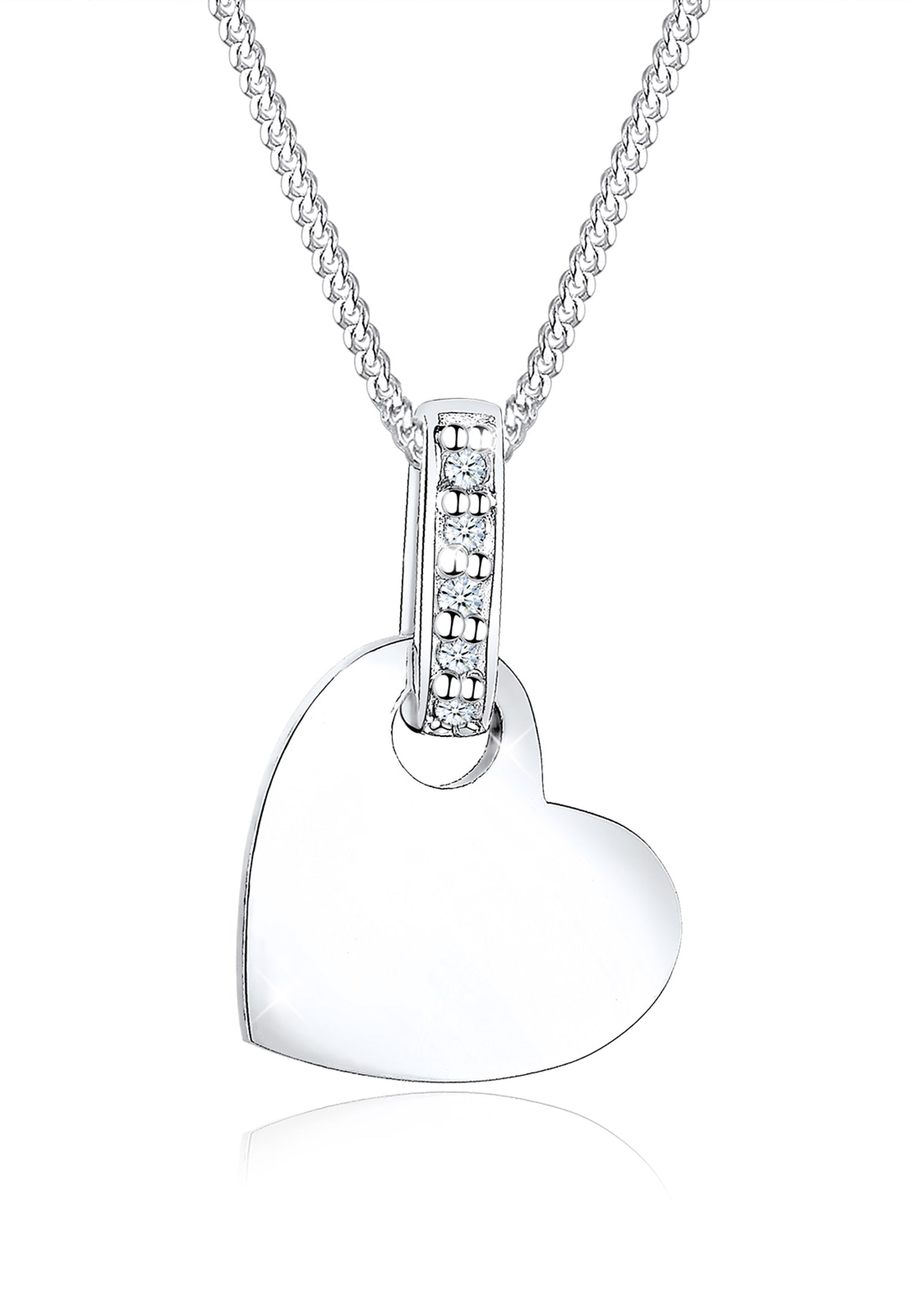 Collierkettchen »Herz Liebe Diamant (0.025 ct.) 925 Silber«