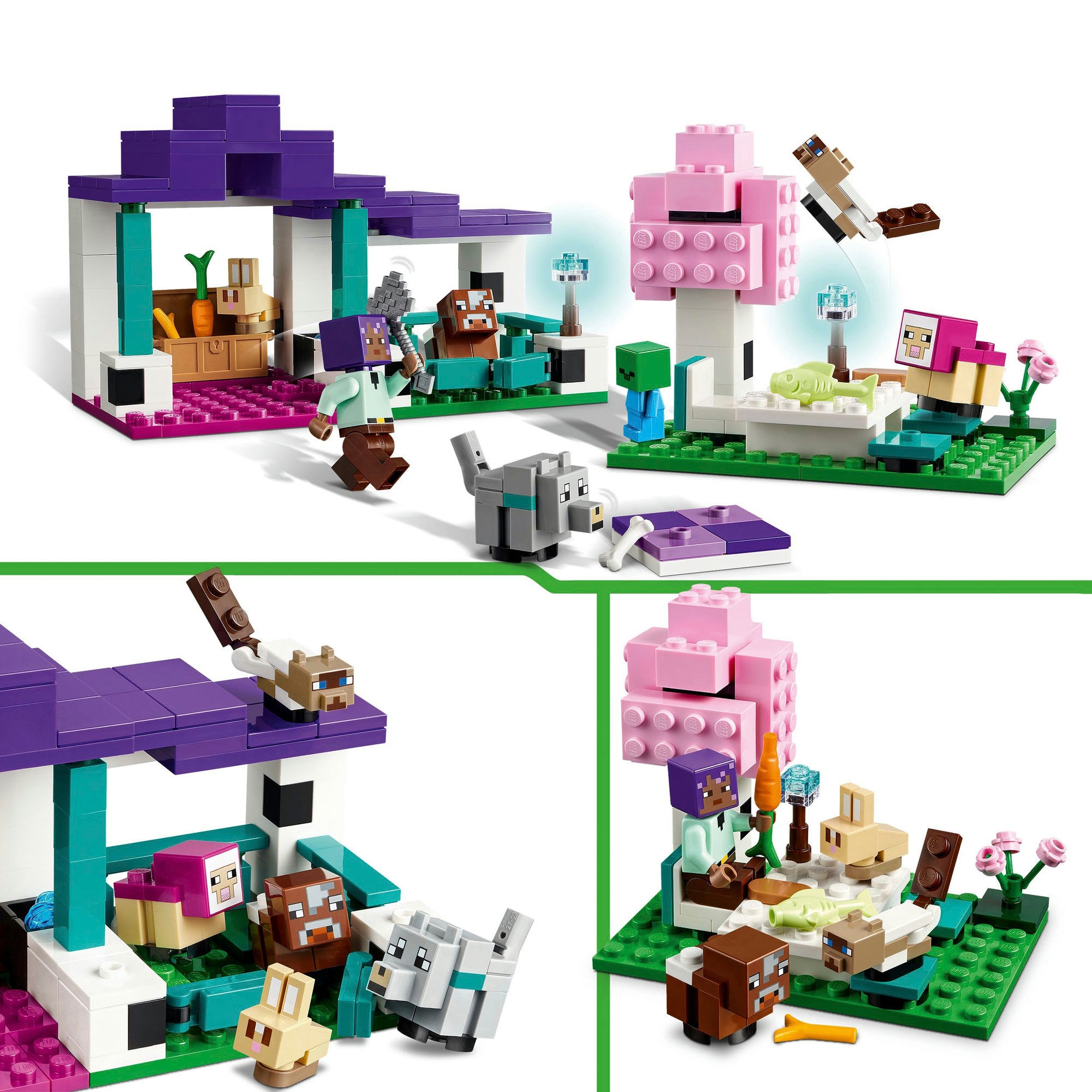 LEGO® Konstruktionsspielsteine »Das Tierheim (21253), LEGO Minecraft«, (206 St.), Made in Europe
